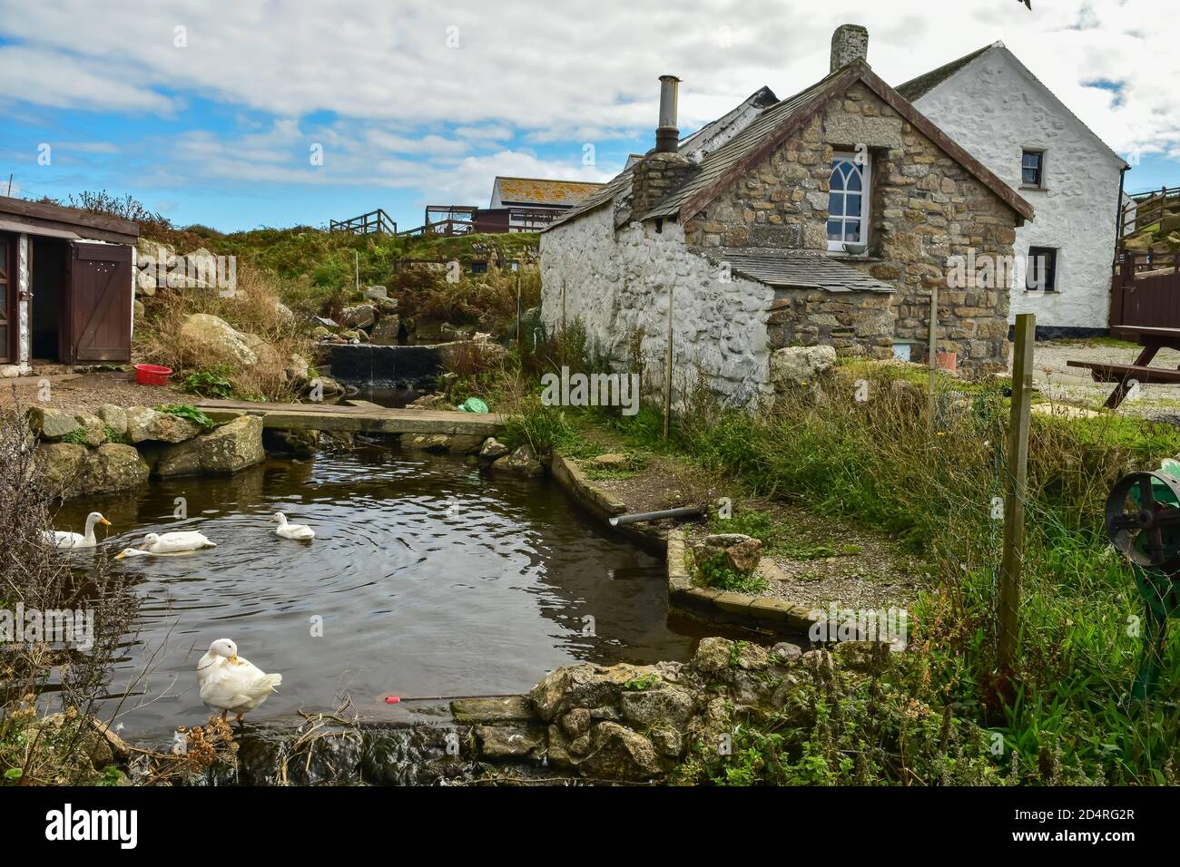 Greeb Farm at Land's End, un complexe de promontoires et de vacances dans l'ouest des Cornouailles, en Angleterre Banque D'Images