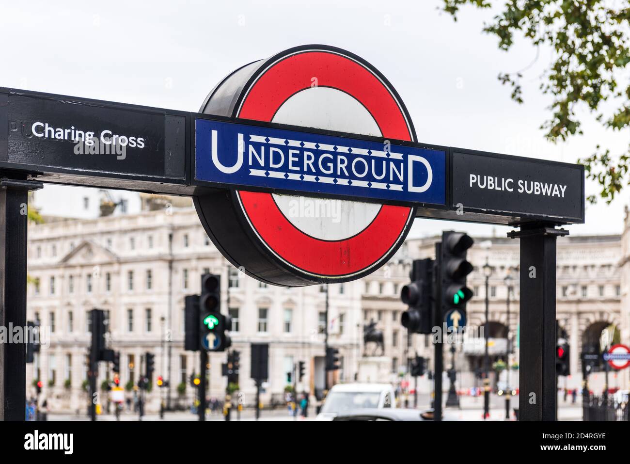 Panneau métro de Londres par TFL Banque D'Images