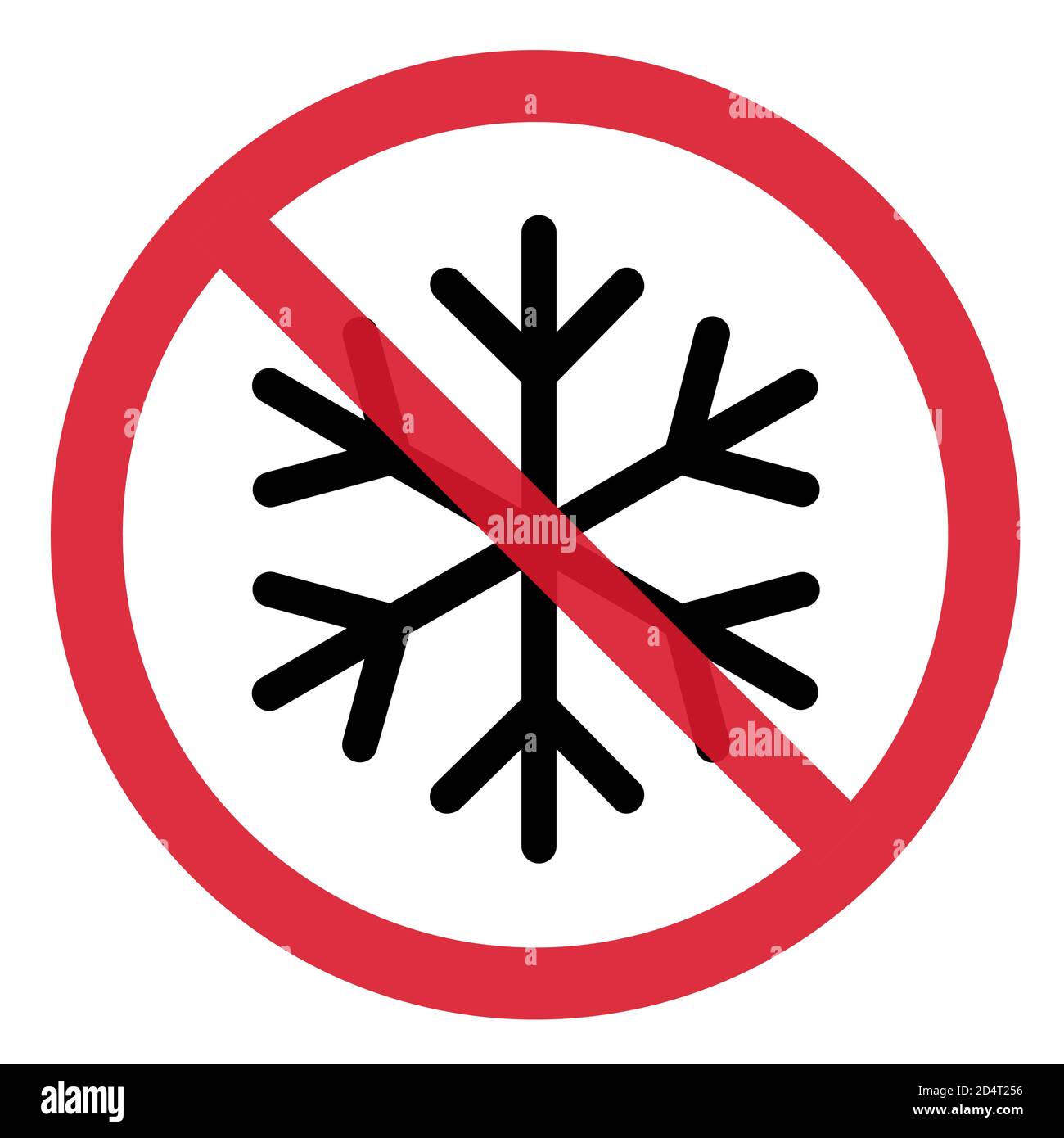 Panneau Carre Rouge Avec Flocon Sur Autoroute Panneau de signalisation d'hiver Banque d'images vectorielles - Alamy