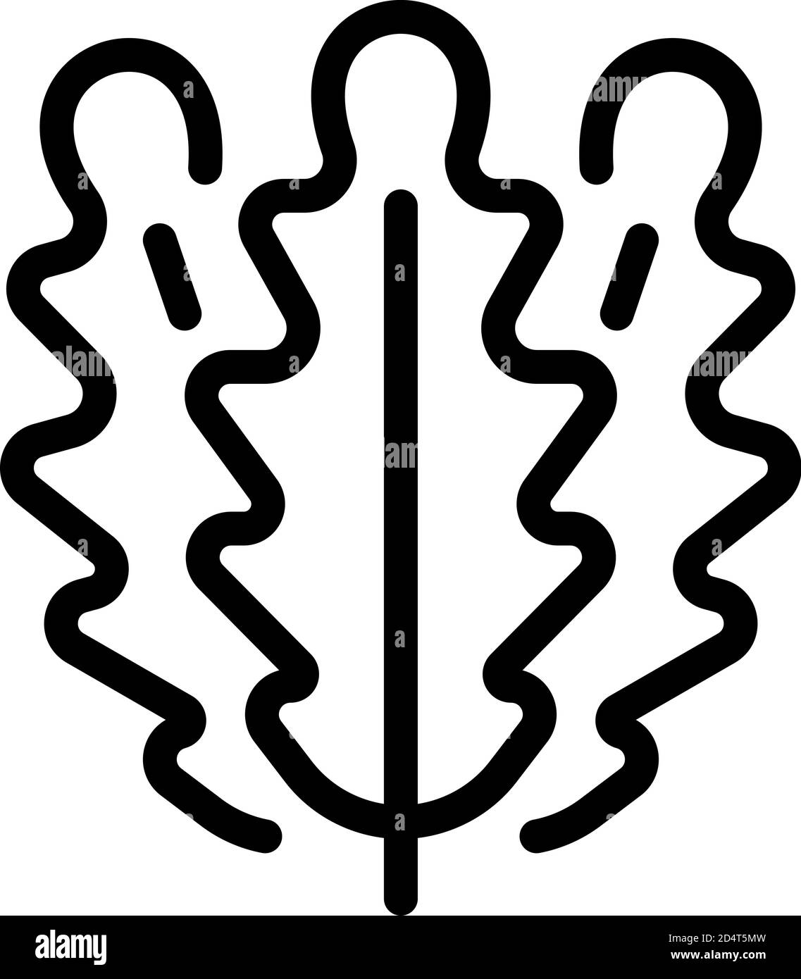 Cuisine icône arugula, style contour Illustration de Vecteur