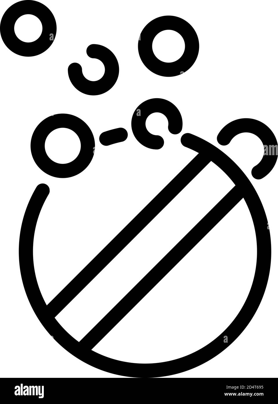 Icône Pill probiotics, style de contour Illustration de Vecteur