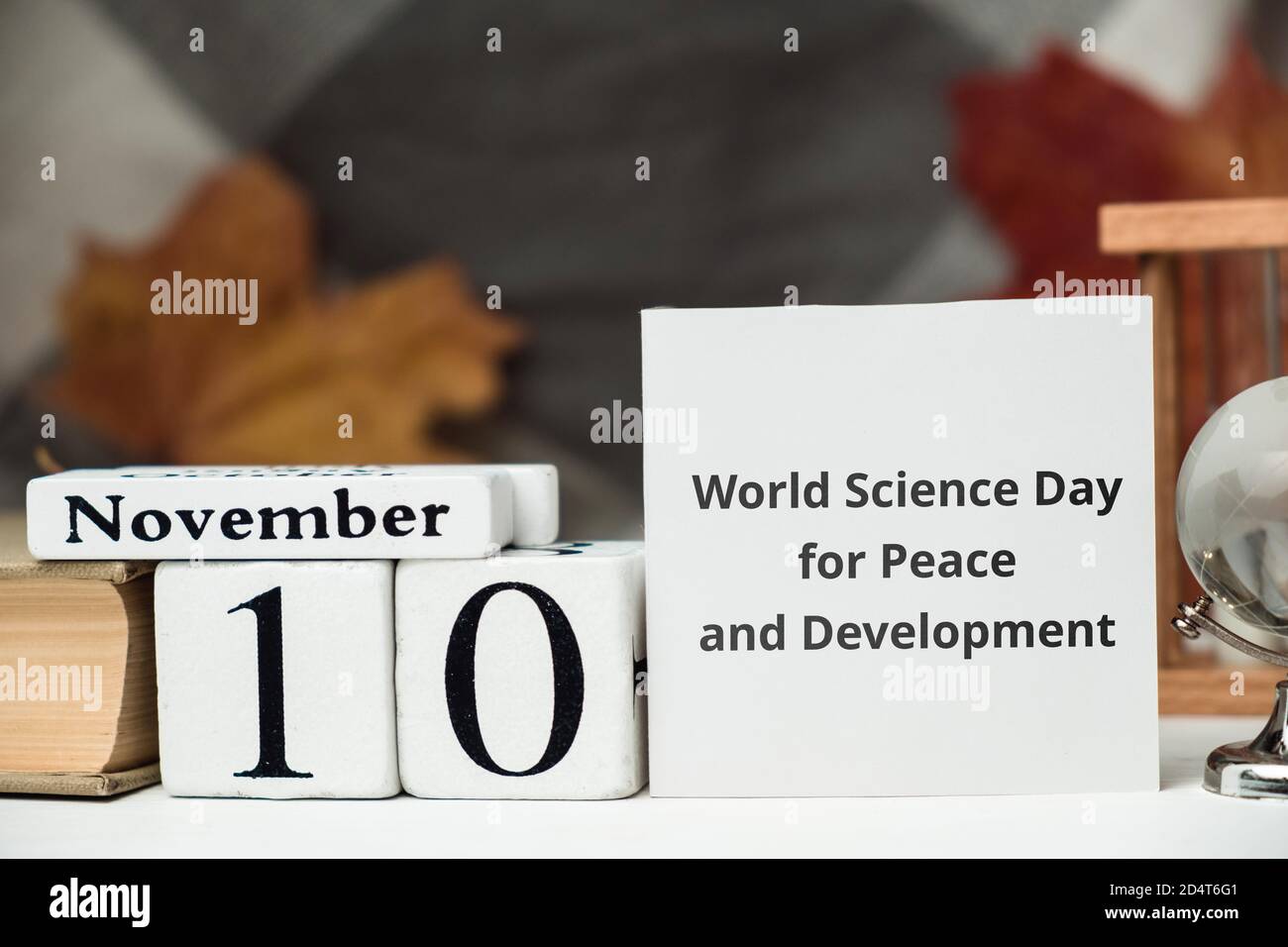 Journée mondiale de la science pour la paix et le développement du mois d'automne en novembre. Banque D'Images