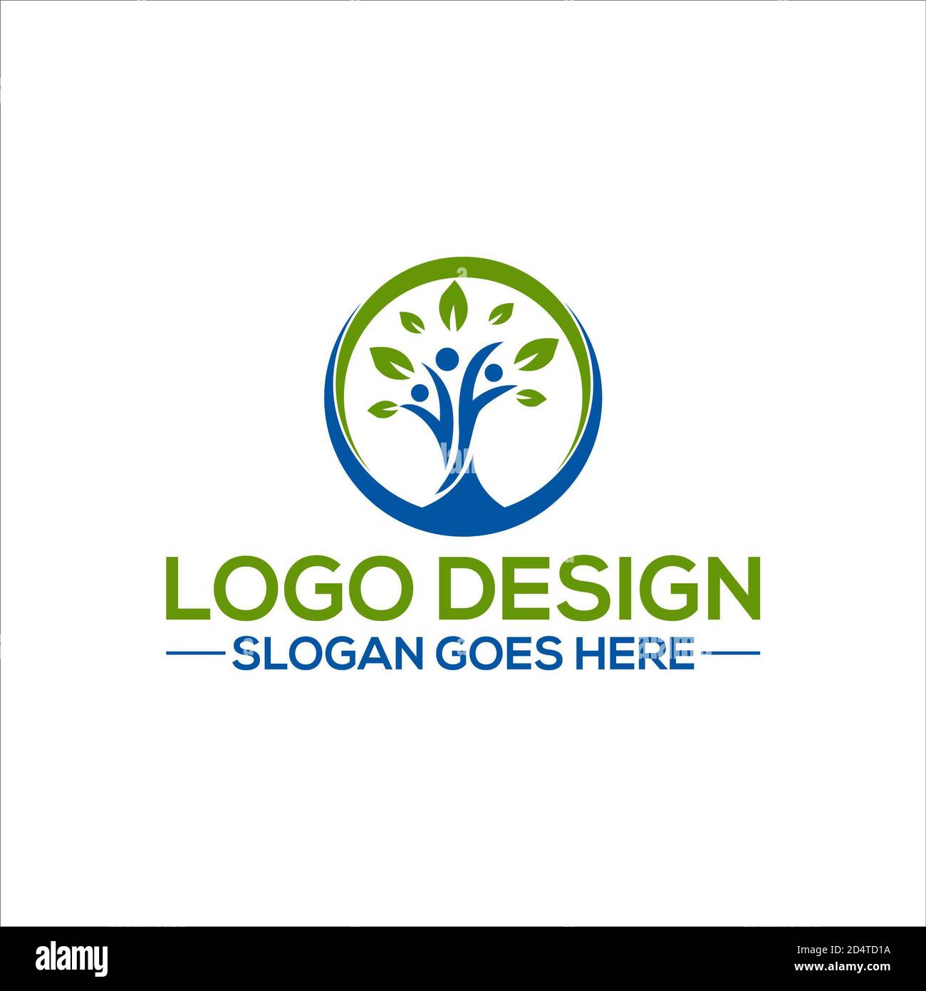 Bien-être, motif yoga naturel logo Banque D'Images