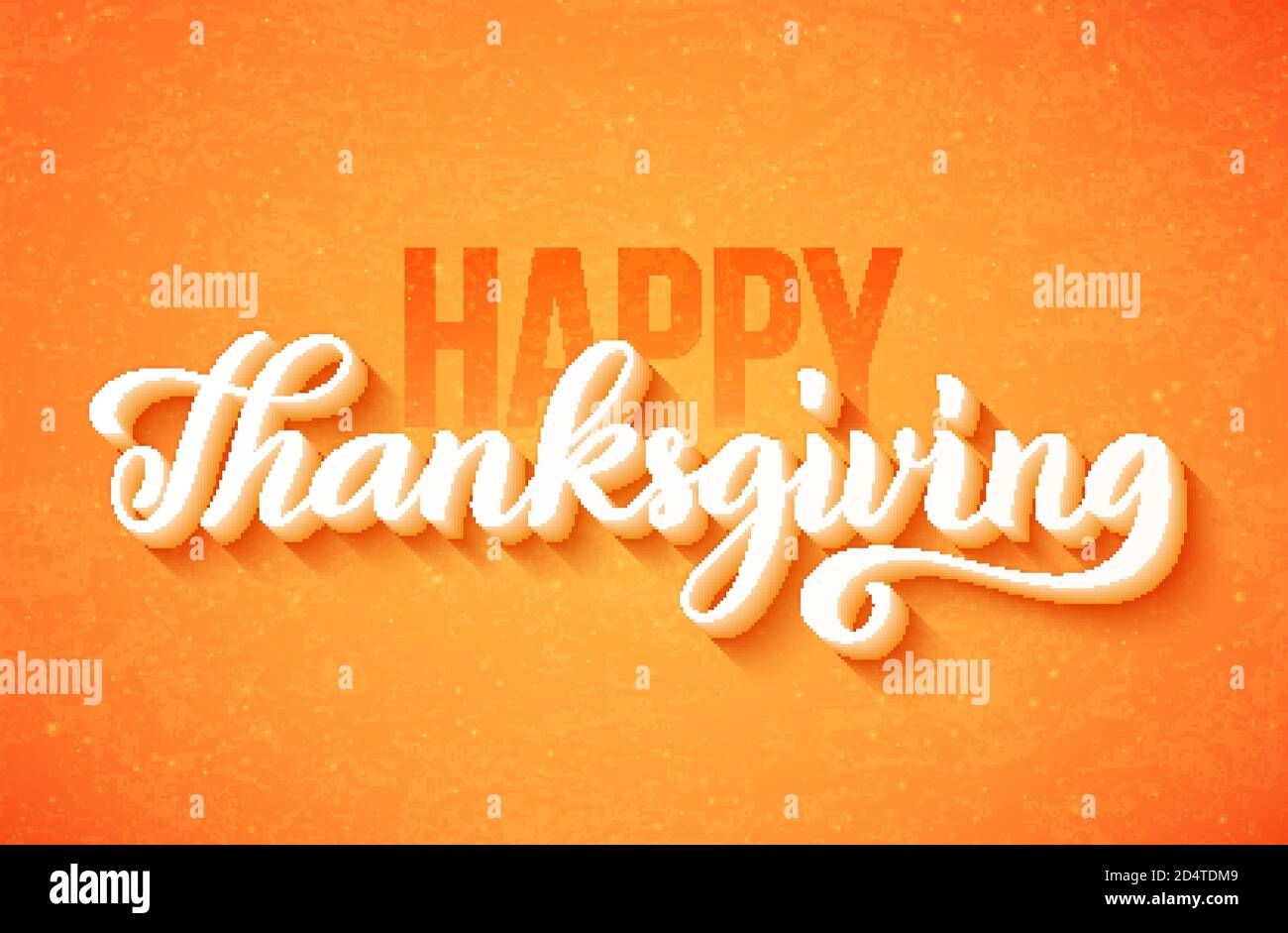 Affiche du jour de Thanksgiving avec lettres dessinées à la main. Illustration vectorielle. Illustration de Vecteur