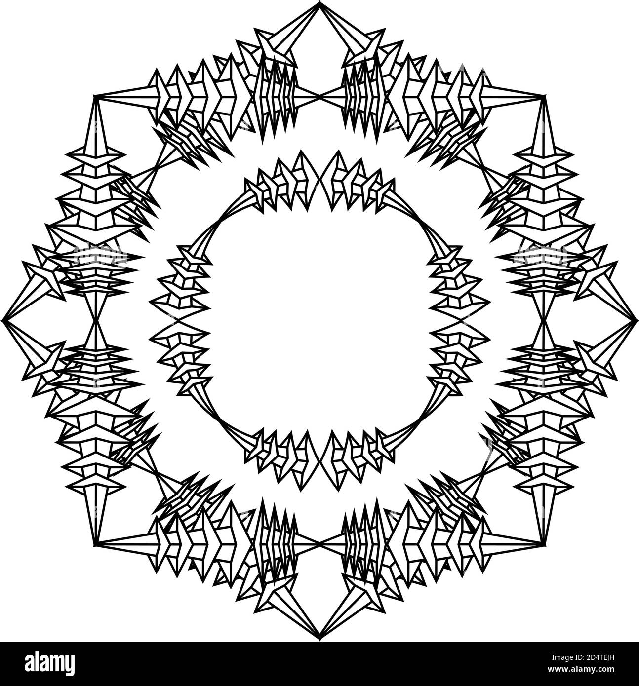 tatouage isolé ou imprimé design abstrait mandala gothique dans la fantaisie style Illustration de Vecteur
