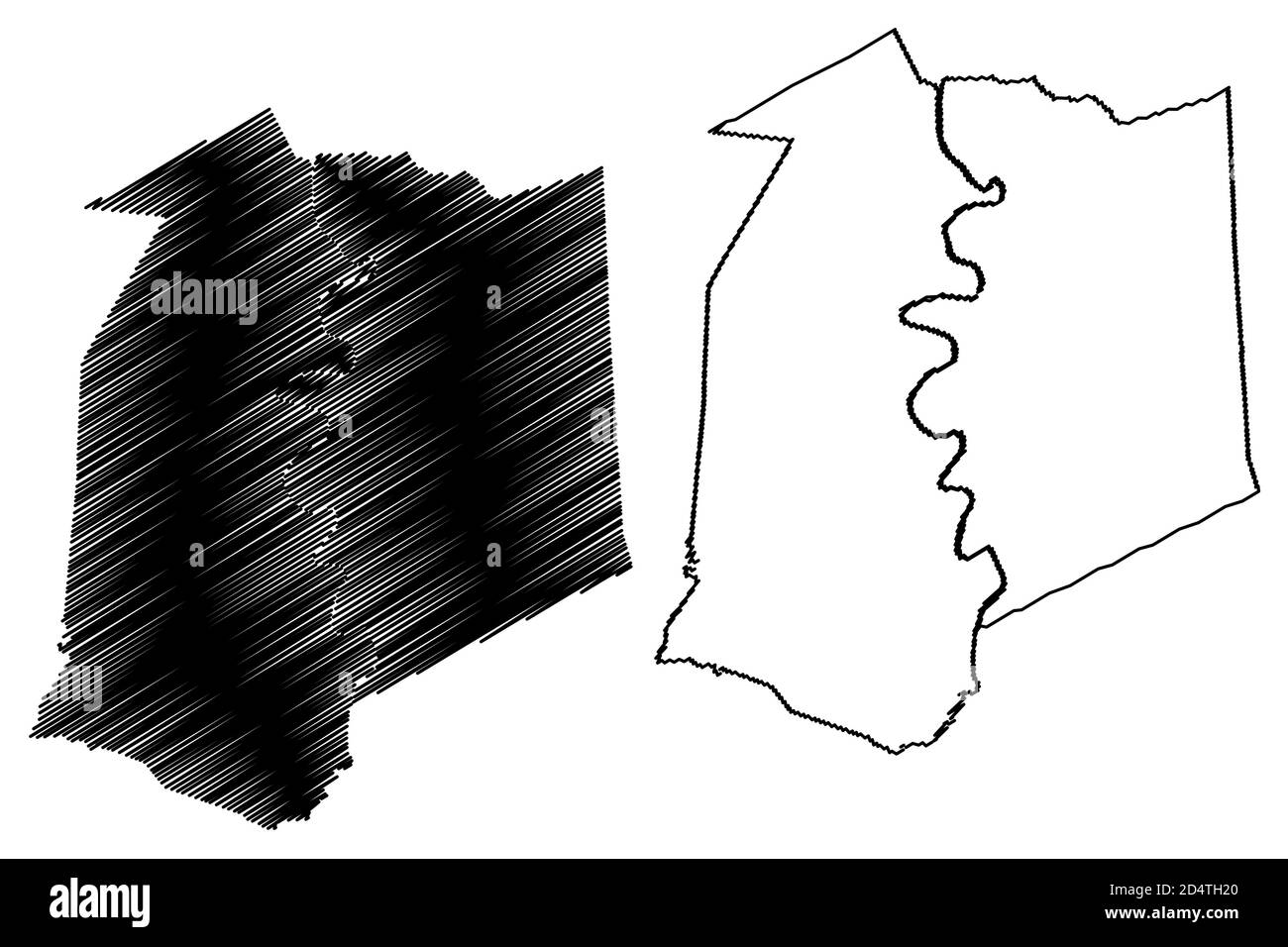 Franklin County, Kentucky (comté des États-Unis, États-Unis d'Amérique, États-Unis, États-Unis, États-Unis) carte illustration vectorielle, scribble sketch carte Franklin Illustration de Vecteur
