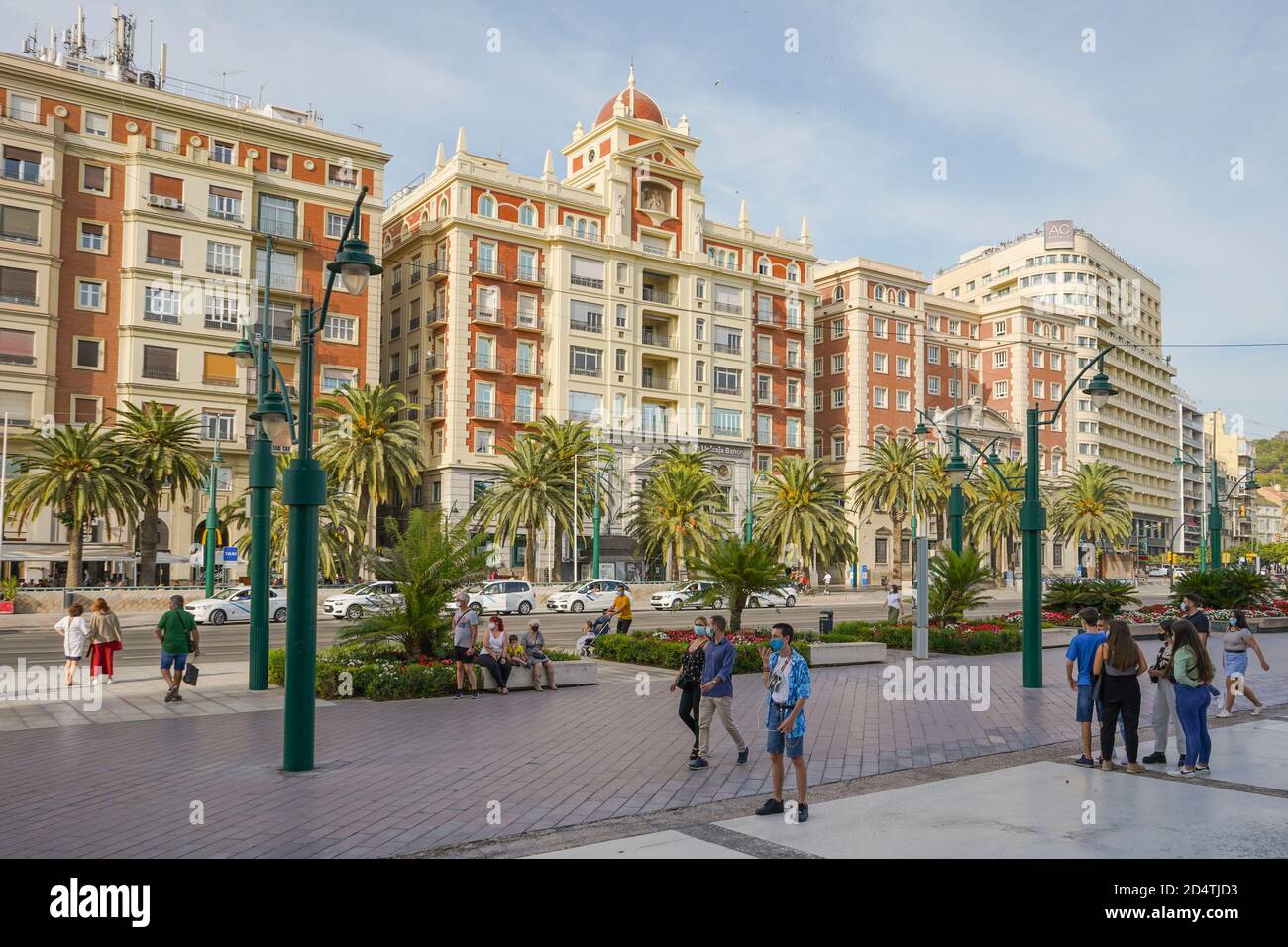 Malaga espagne, Plaza de la marina, des bâtiments de la Députation Provinciale, Malaga, Andalousie, espagne. Banque D'Images