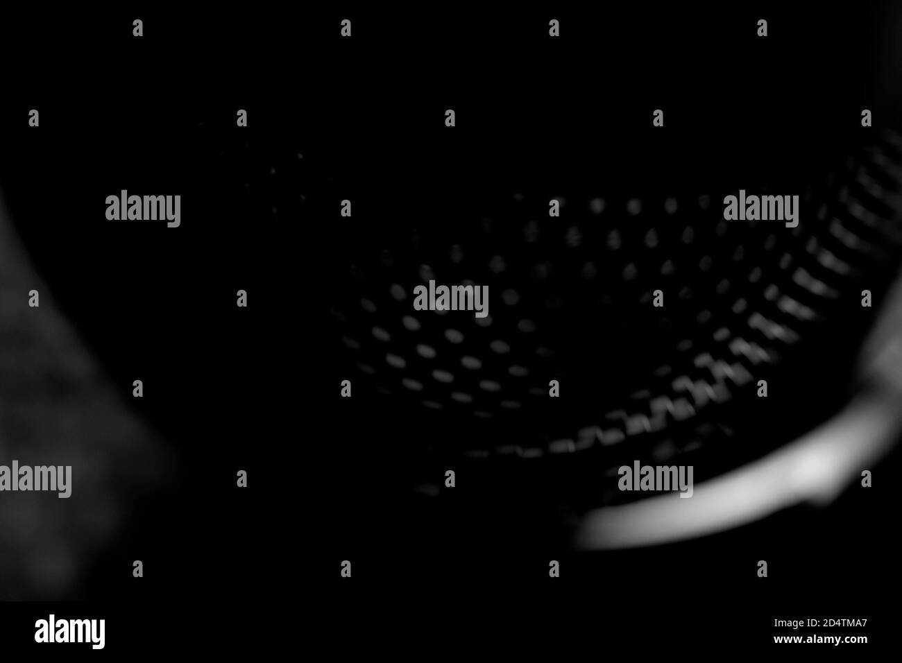 Arrière-plan noir abstrait flou. Fond noir minimaliste. Banque D'Images