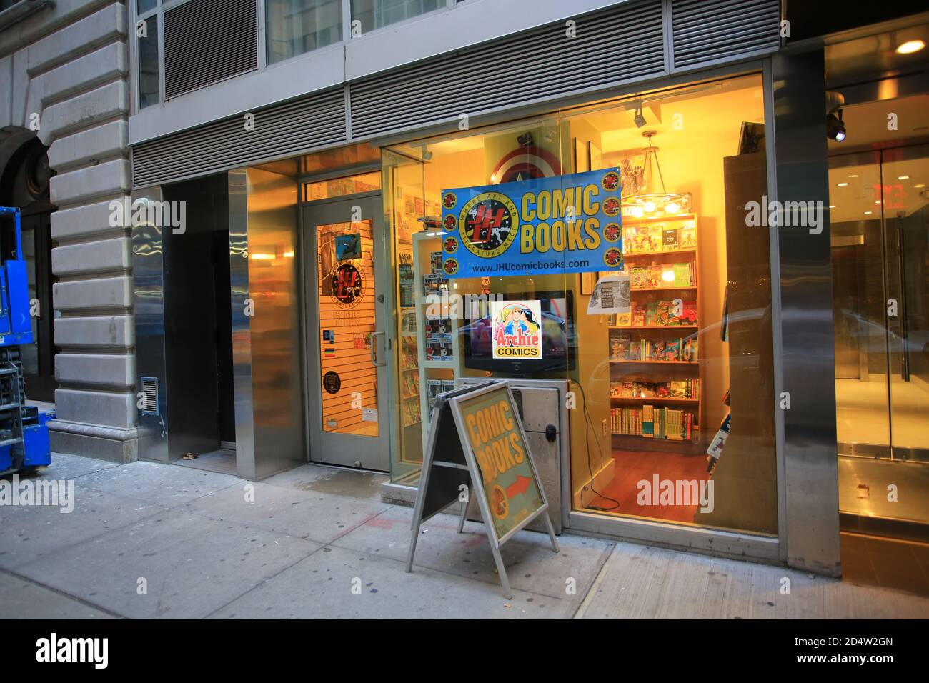 019 mai 2, new york: magasin de comics aux etats-unis Banque D'Images