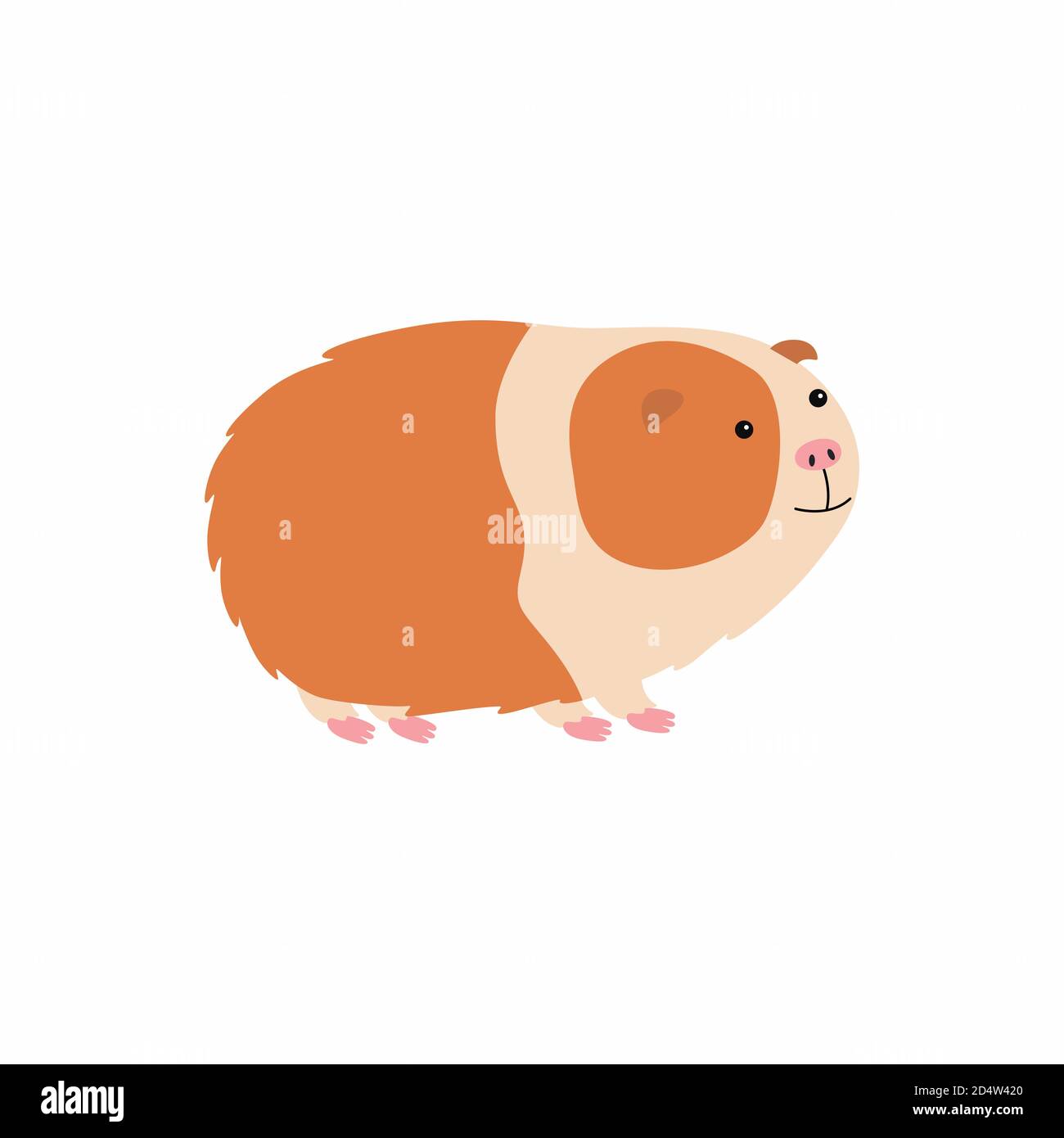 Illustration vectorielle d'un joli dessin animé cobaye. Illustration de Vecteur