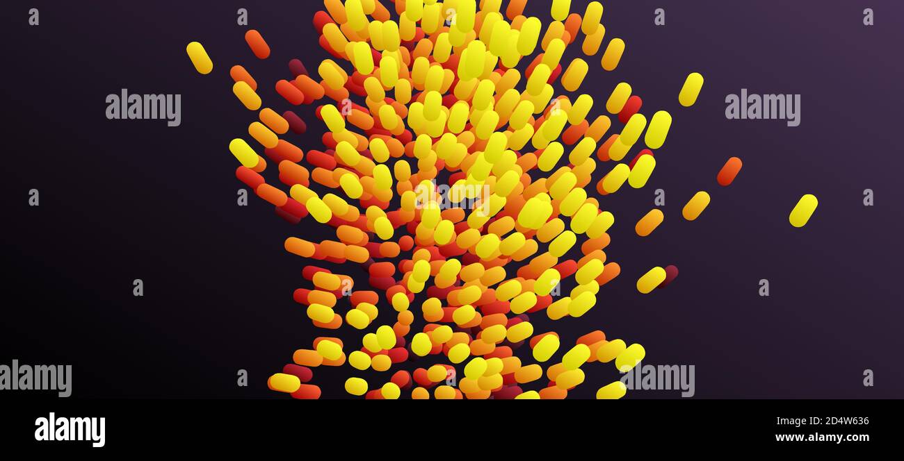 Arrière-plan abstrait avec des ovales de couleur. Illustration du vecteur de mouvement. Illustration de Vecteur