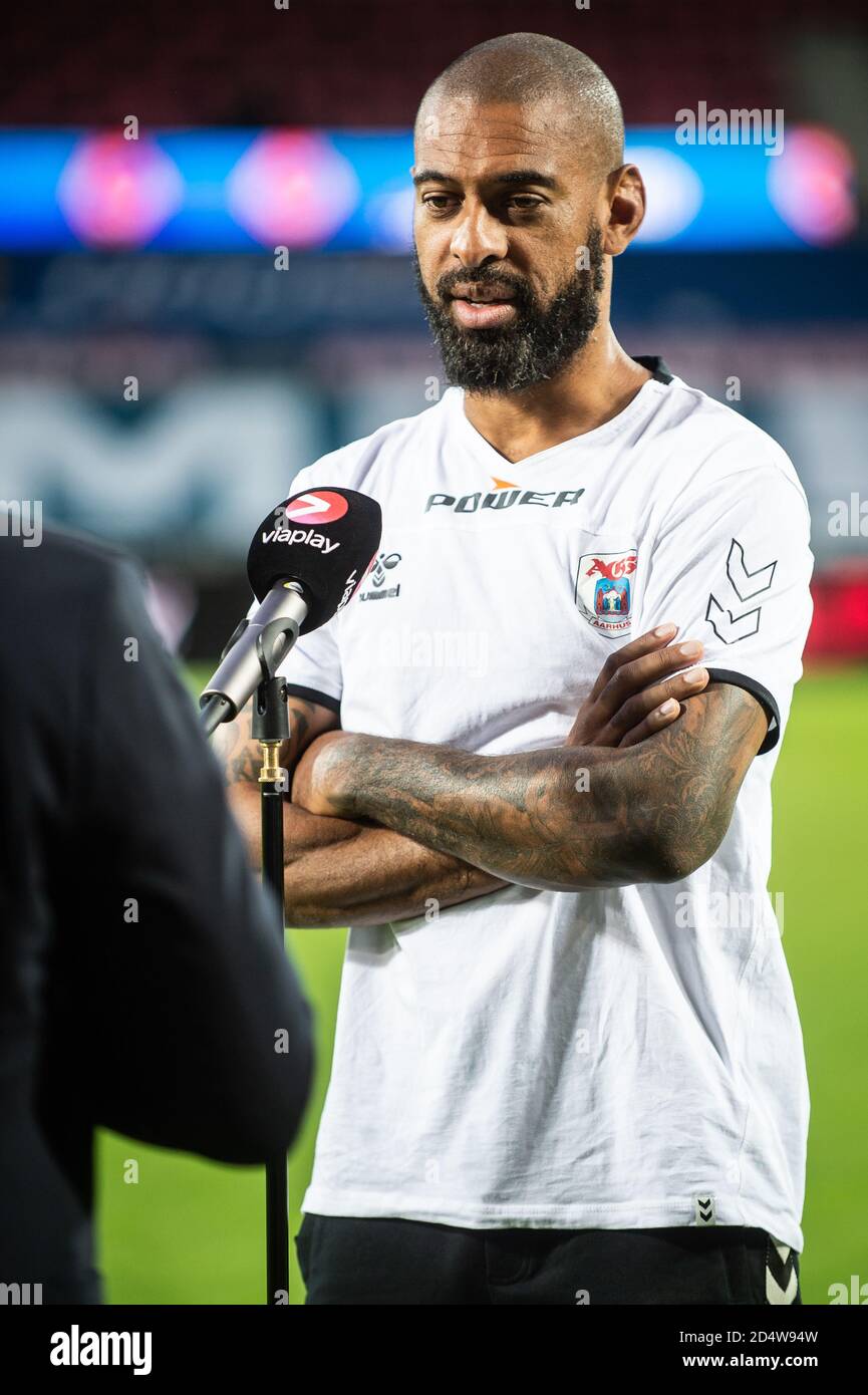 Herning, Danemark. 21 juin 2020. L'entraîneur-chef David Nielsen d'Aarhus GF a été vu lors de l'entrevue après le match 3F Superliga entre le FC Midtjylland et le GF d'Aarhus au MCH Arena de Herning. (Crédit photo: Gonzales photo - Morten Kjaer). Banque D'Images