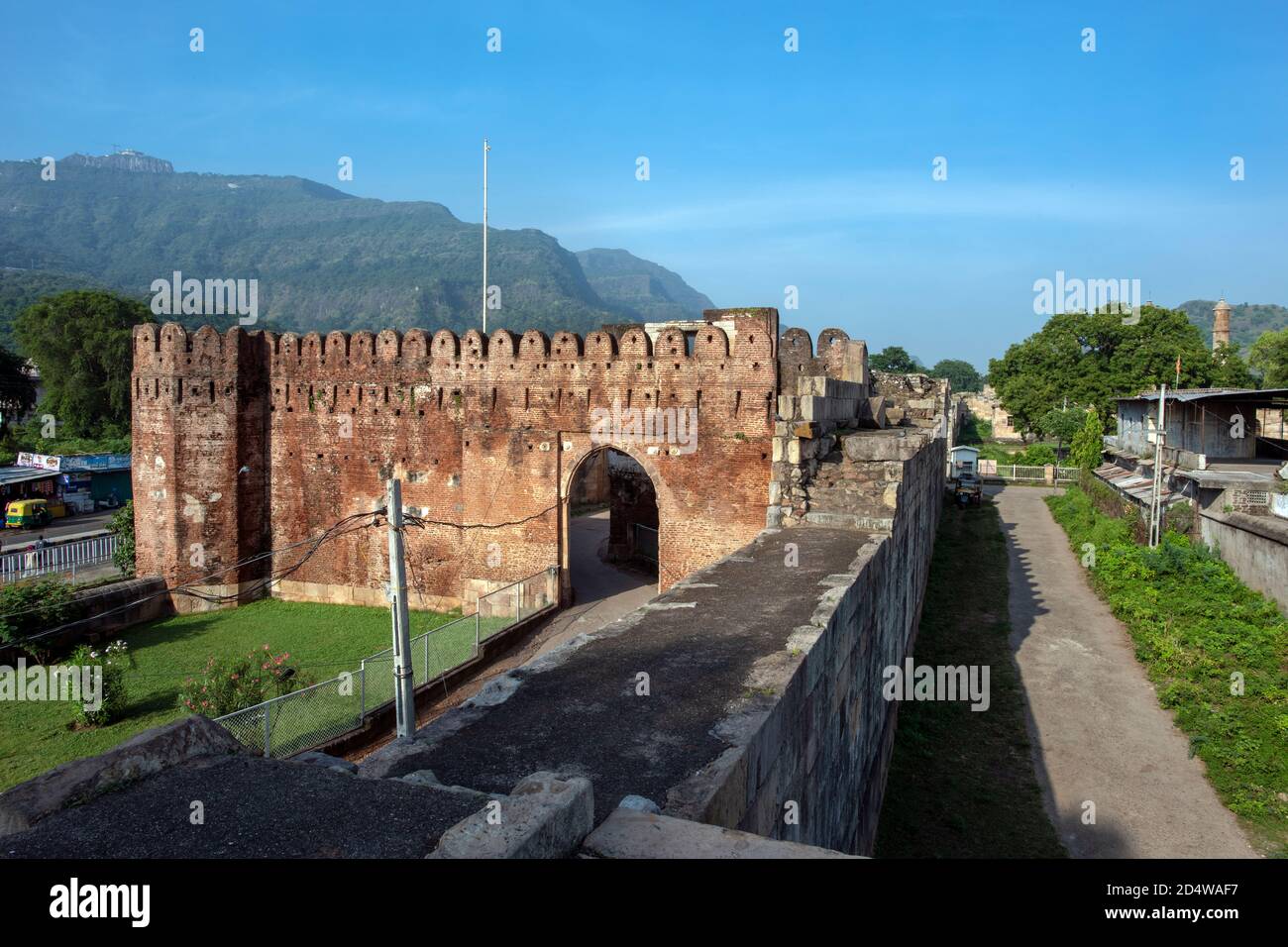 Parc archéologique de Champaner-Pavagadh, site classé au patrimoine mondial de l'UNESCO, Gujarat, Inde. Banque D'Images