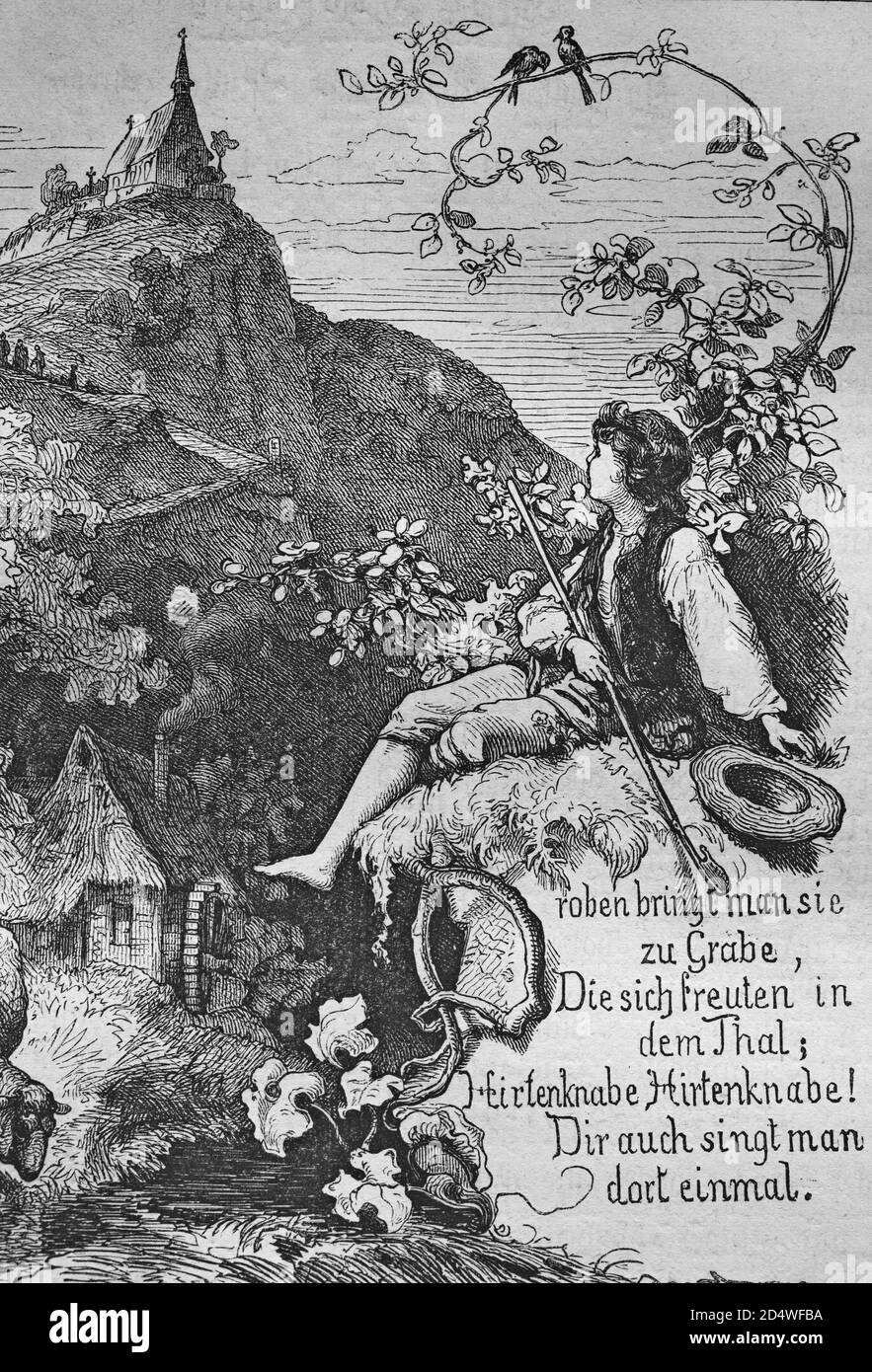 Photo des saints, gravure en acier de la bible historique de 1860 Banque D'Images