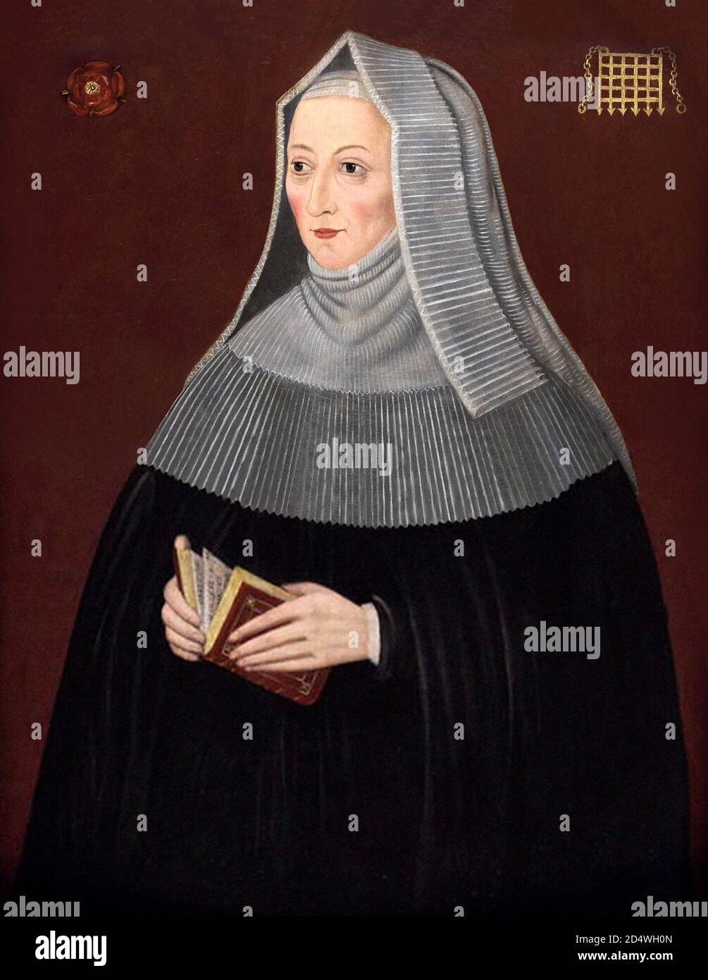 Margaret Beaufort. Portrait de Lady Margaret Beaufort (v.1441/3-1509) deuxième moitié du XVIe siècle. Margaret Beaufort était une figure importante dans les guerres des Roses et la mère du roi Henri VII d'Angleterre Banque D'Images