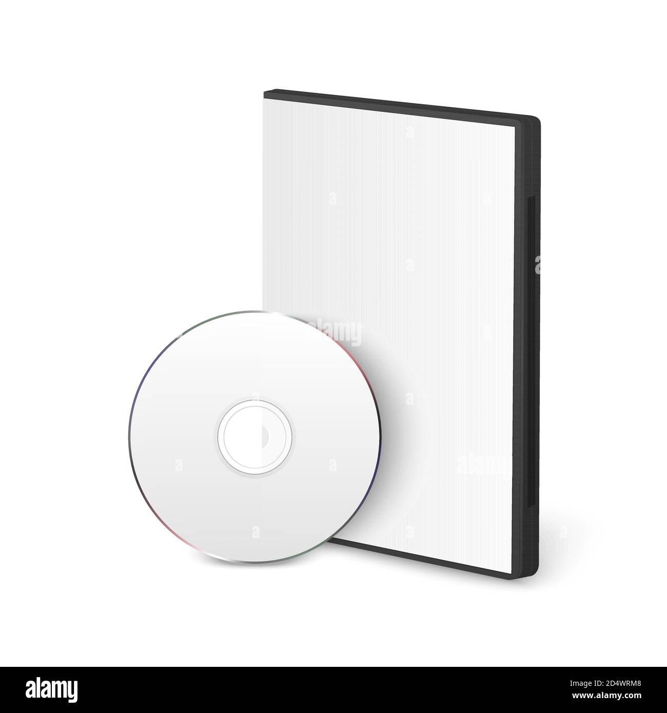 Vector 3d Realistic White CD, DVD avec boîtier de couverture gros plan  isolé sur fond blanc. Modèle de conception. Espace de copie d'emballage de  CD. Avant Image Vectorielle Stock - Alamy
