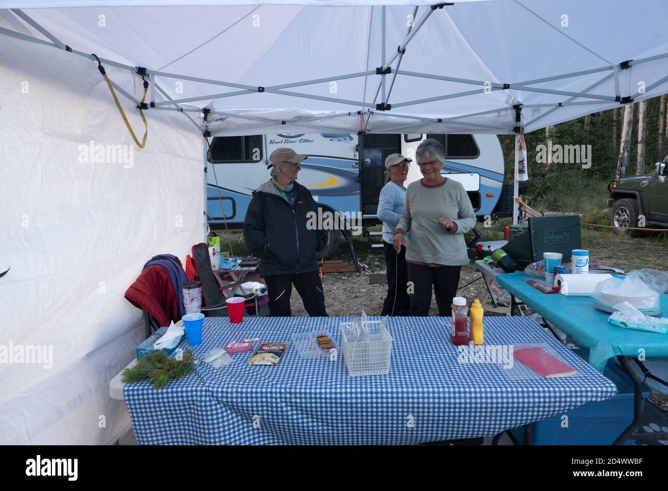 Trail Angels sur la piste Colorado Trail de 485 miles, Colorado Banque D'Images