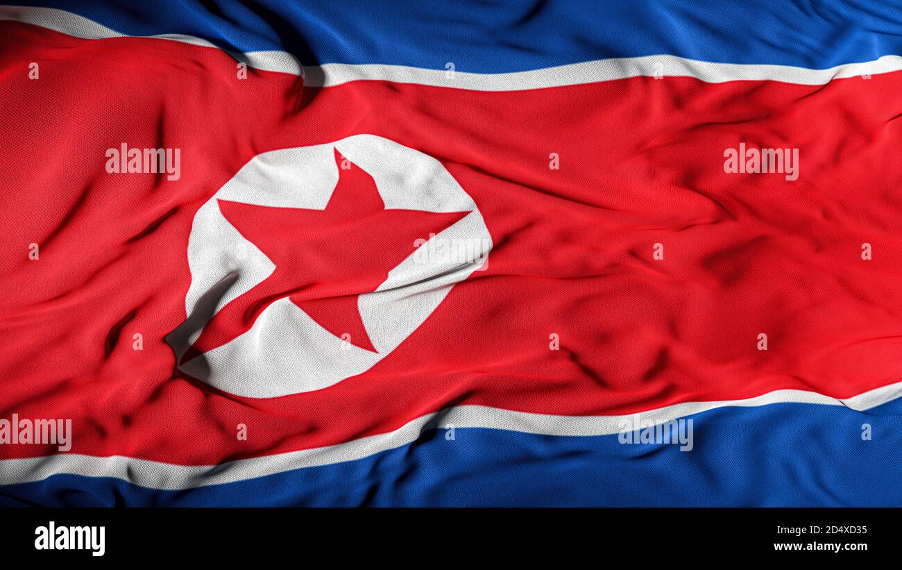 Drapeau nord-coréen | Corée du Nord - couverture nationale contexte -  Gouvernement, pays et voyages - bannière, illustration 3D Photo Stock -  Alamy