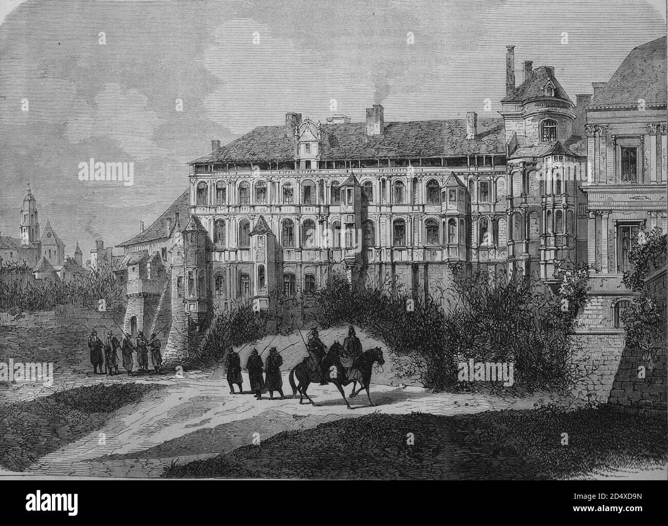 château de Blois, janvier 1871, Histoire de la guerre illustrée, guerre allemande - française 1870-1871 Banque D'Images