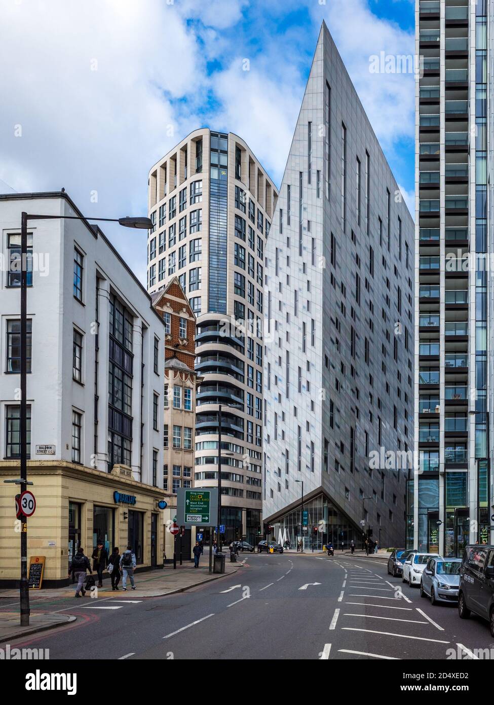 Montcalm East Hotel Shoreditch Londres. 27 étages Montcalm East Autograph Collection Hotel, Londres. 2015, Architectes Squire & Partners. Banque D'Images