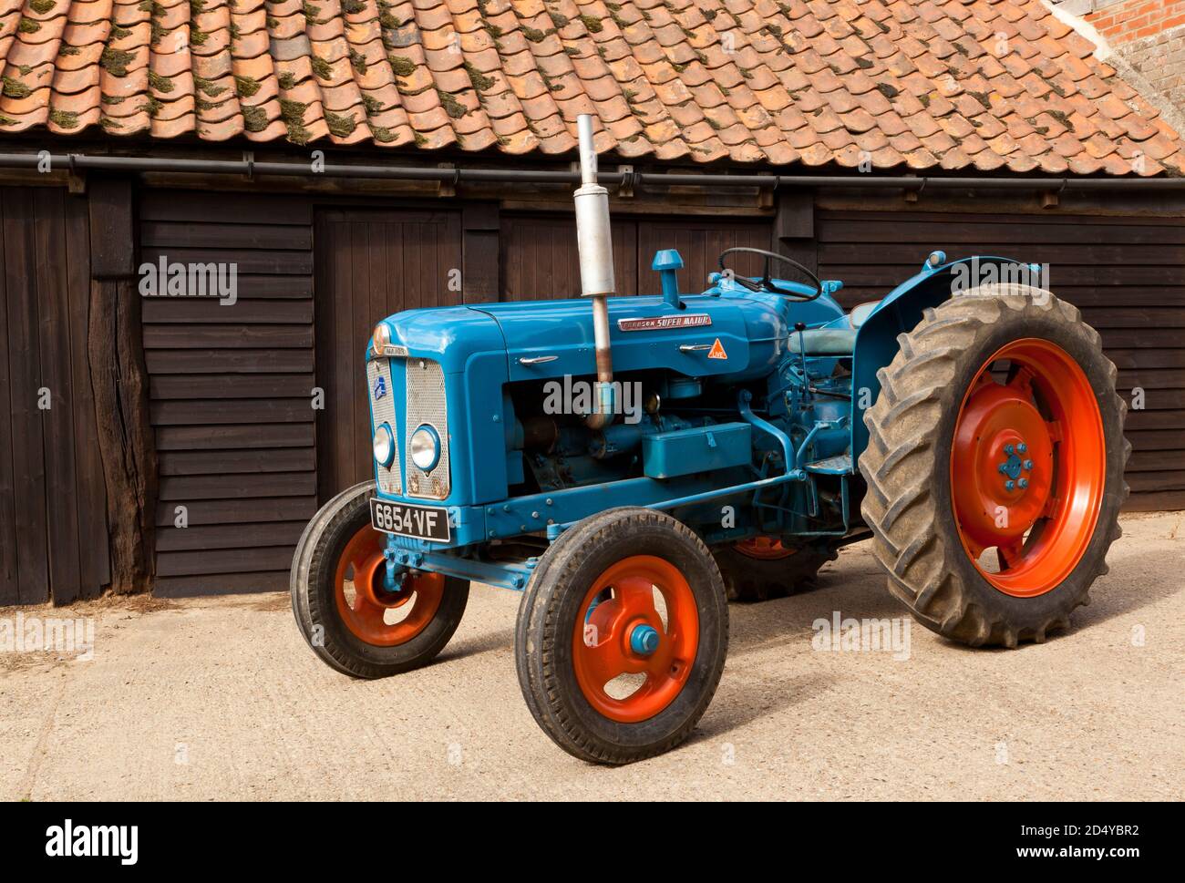 1961 Fordson Super Major tracteur d'époque Banque D'Images
