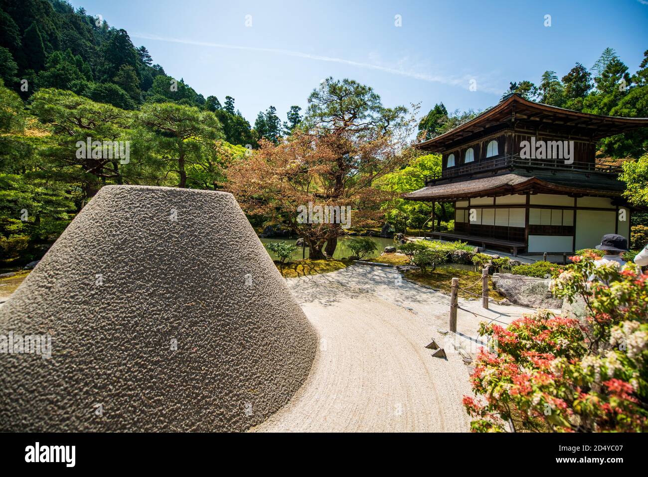 Le temple de Ginkaku-ji à Kyōto, Japon Banque D'Images