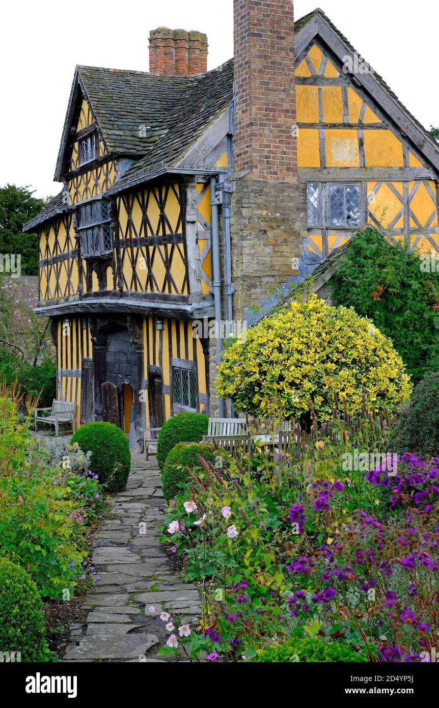 château de stokesay, armes de craven, shropshire, angleterre Banque D'Images