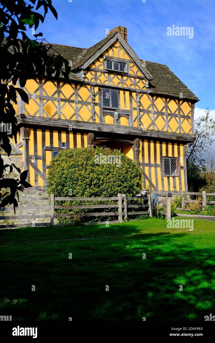 château de stokesay, armes de craven, shropshire, angleterre Banque D'Images