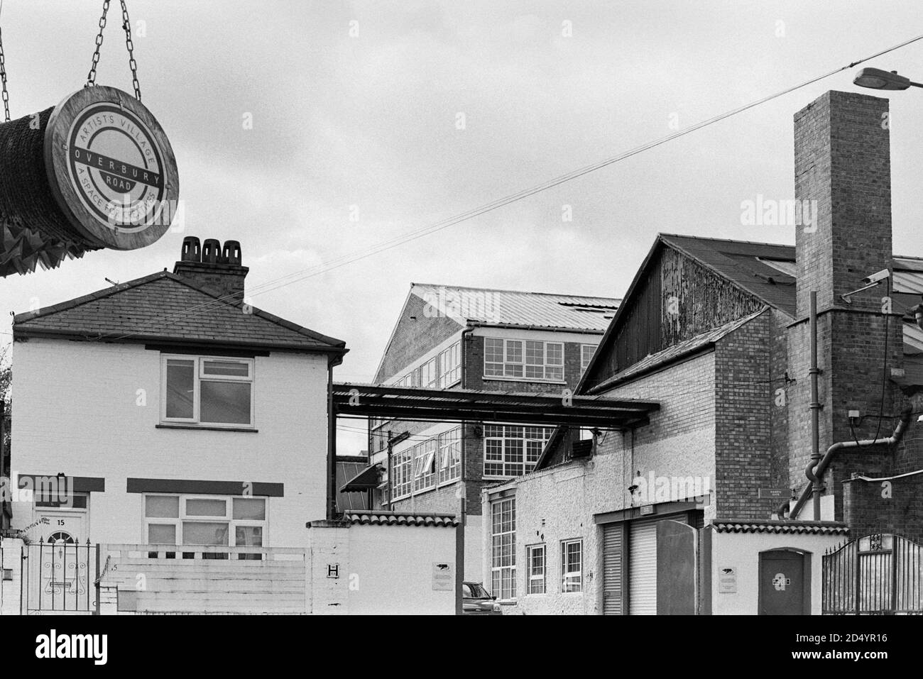 Des artistes vivent/travaillent sur Overbury Road dans Harringay Warehouse District, au nord de Londres, au Royaume-Uni Banque D'Images