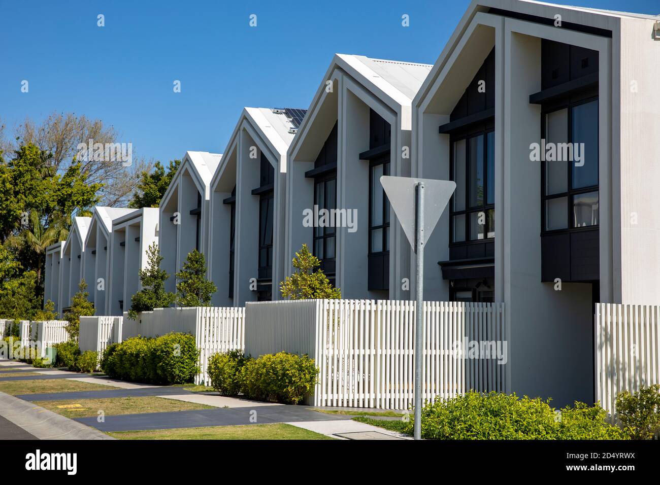 Maisons de ville australiennes à Sydney, Nouvelle-Galles du Sud, Australie Banque D'Images