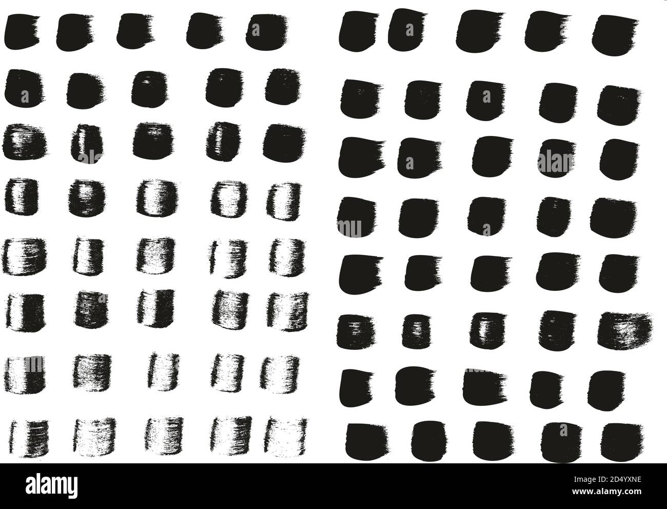 Peinture calligraphique pinceau large lignes droites Haut détail vecteur abstrait Jeu d'arrière-plan 114 Illustration de Vecteur