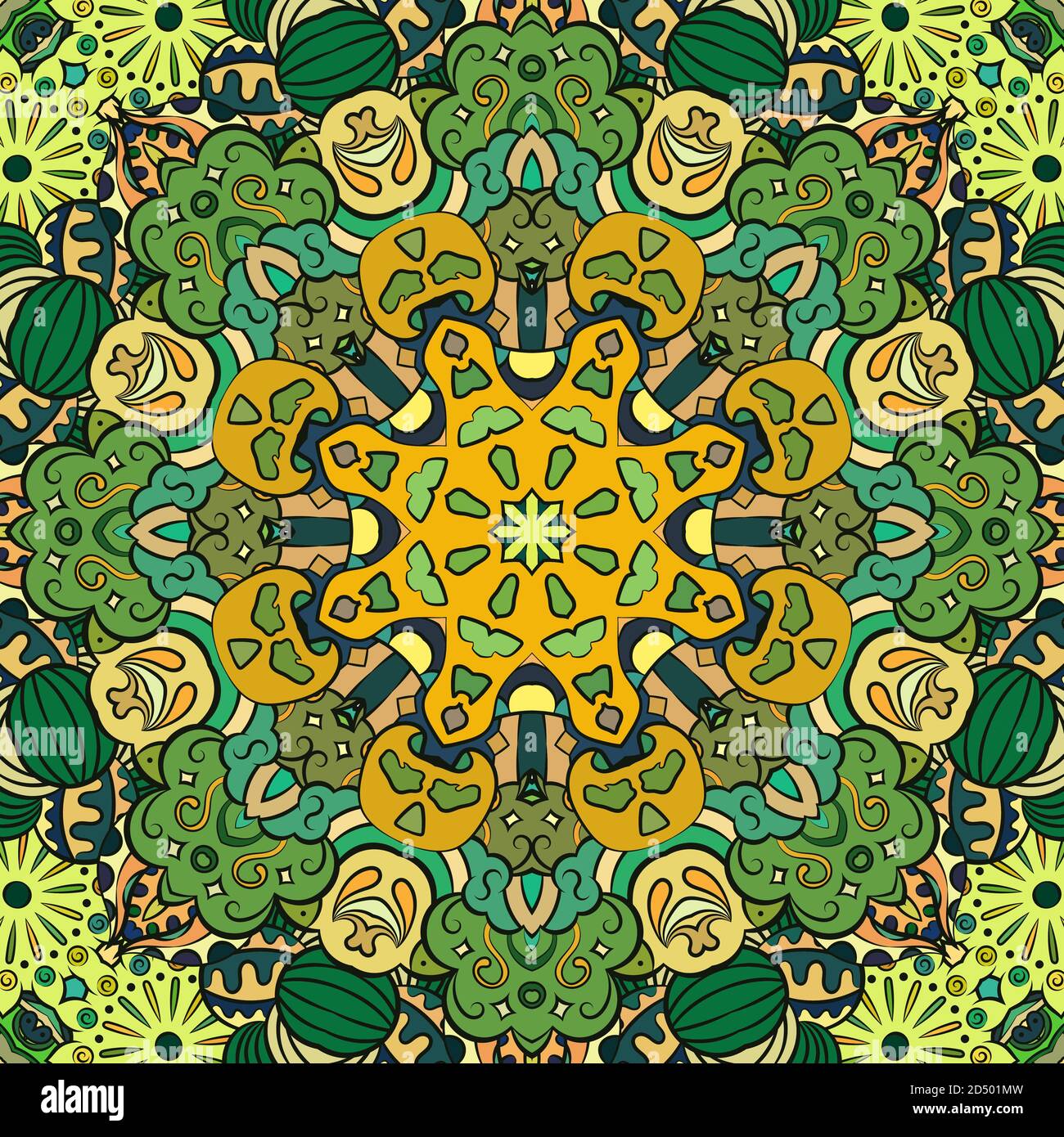 Motif mehndi carreaux sans couture Illustration de Vecteur