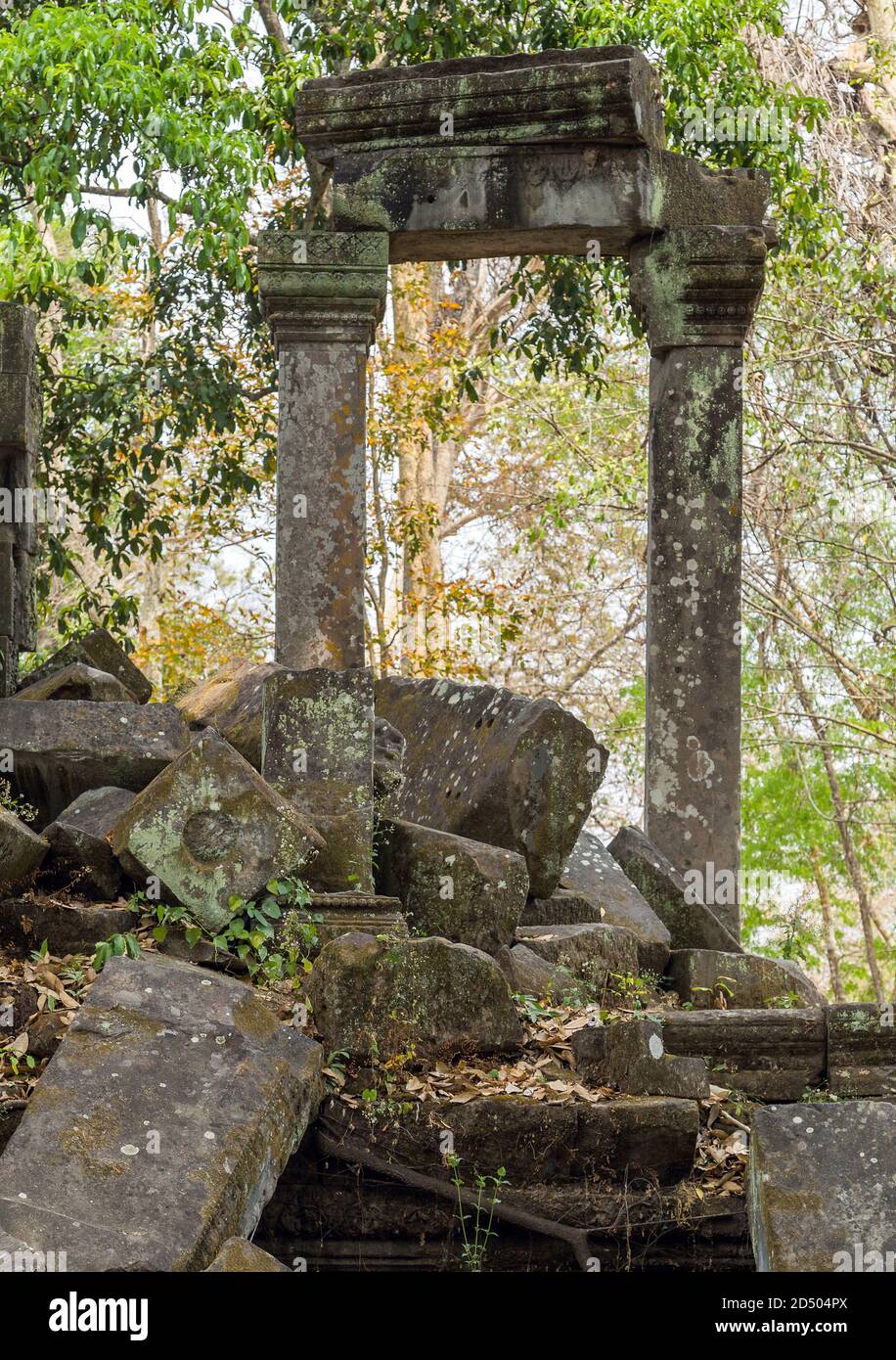 Ruines du temple de Beng Mealea, Angkor, Cambodge Banque D'Images