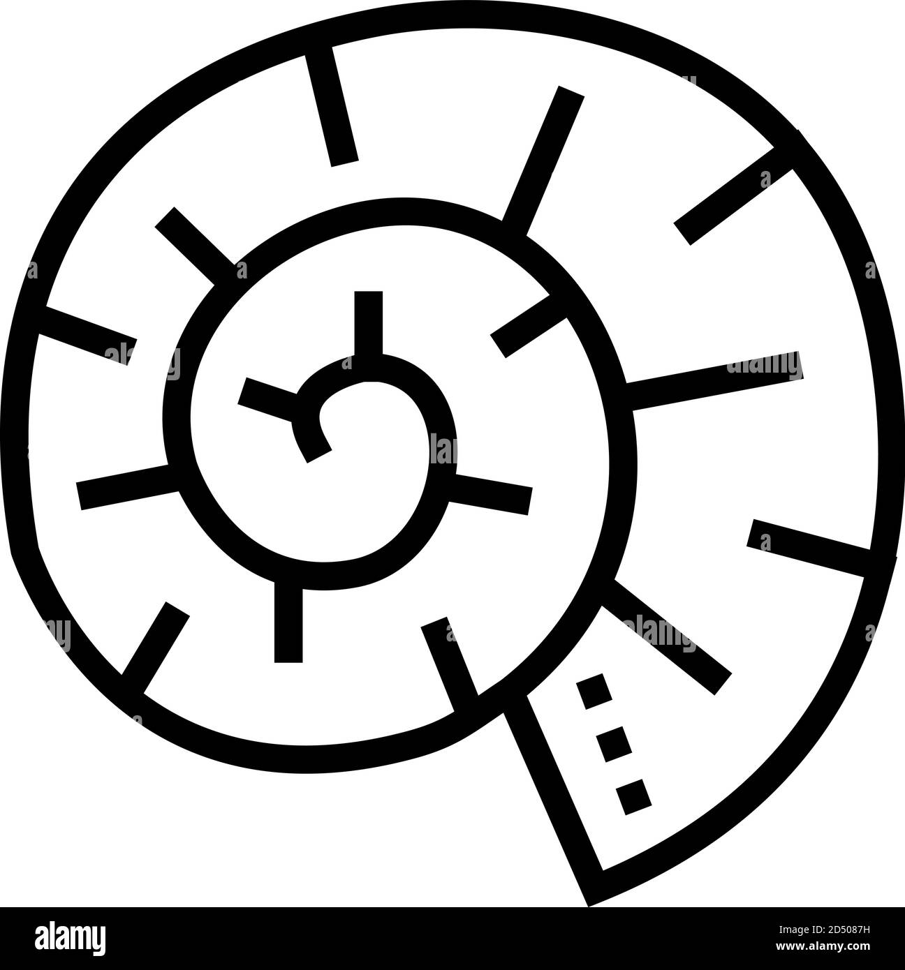 illustration vectorielle de l'icône de la ligne de coque du clam Illustration de Vecteur