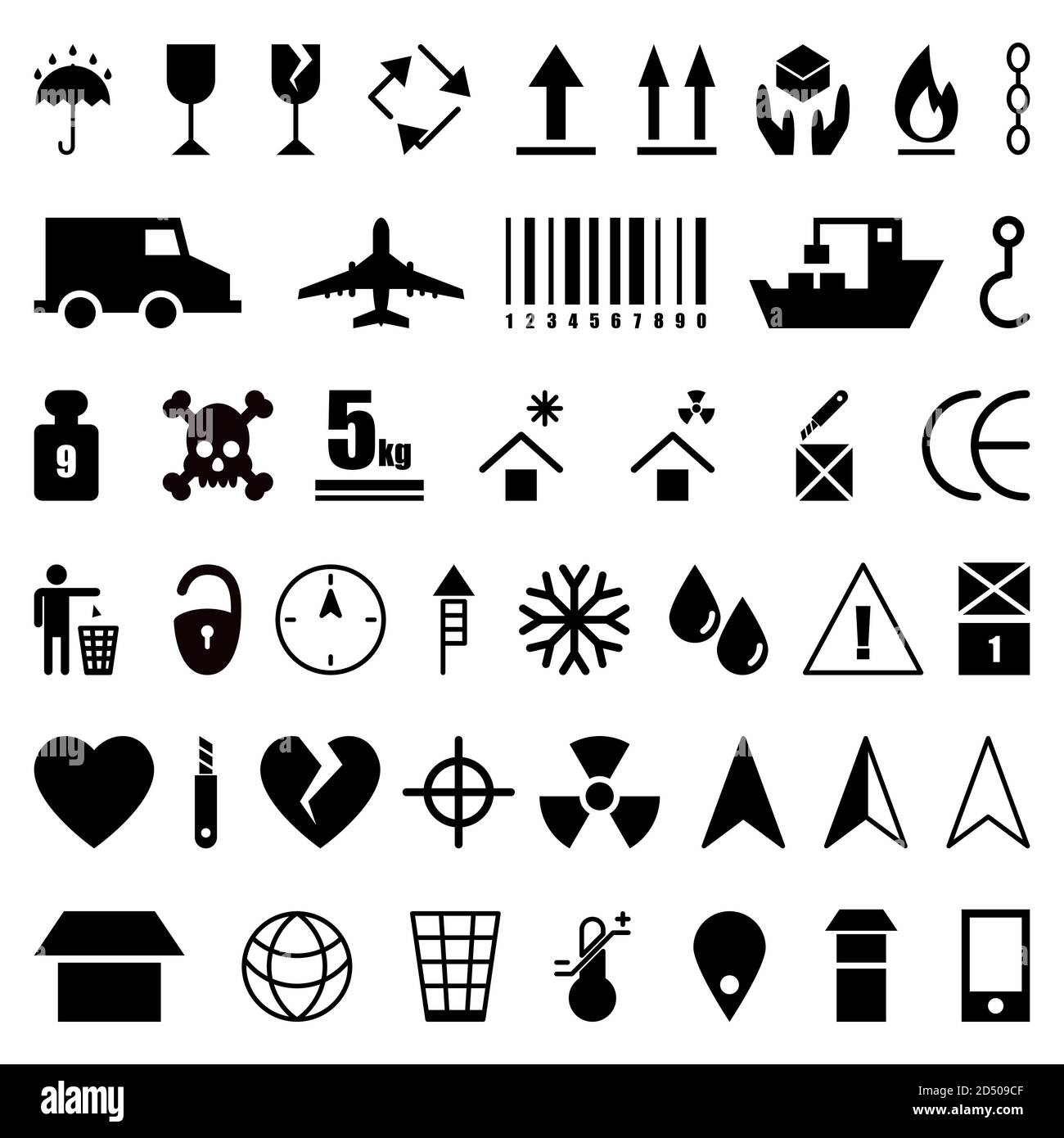 Ensemble d'icônes de courrier sur fond blanc isolé. Logos universels pour les boîtes et les expéditions. Illustration vectorielle sur fond blanc isolé Illustration de Vecteur