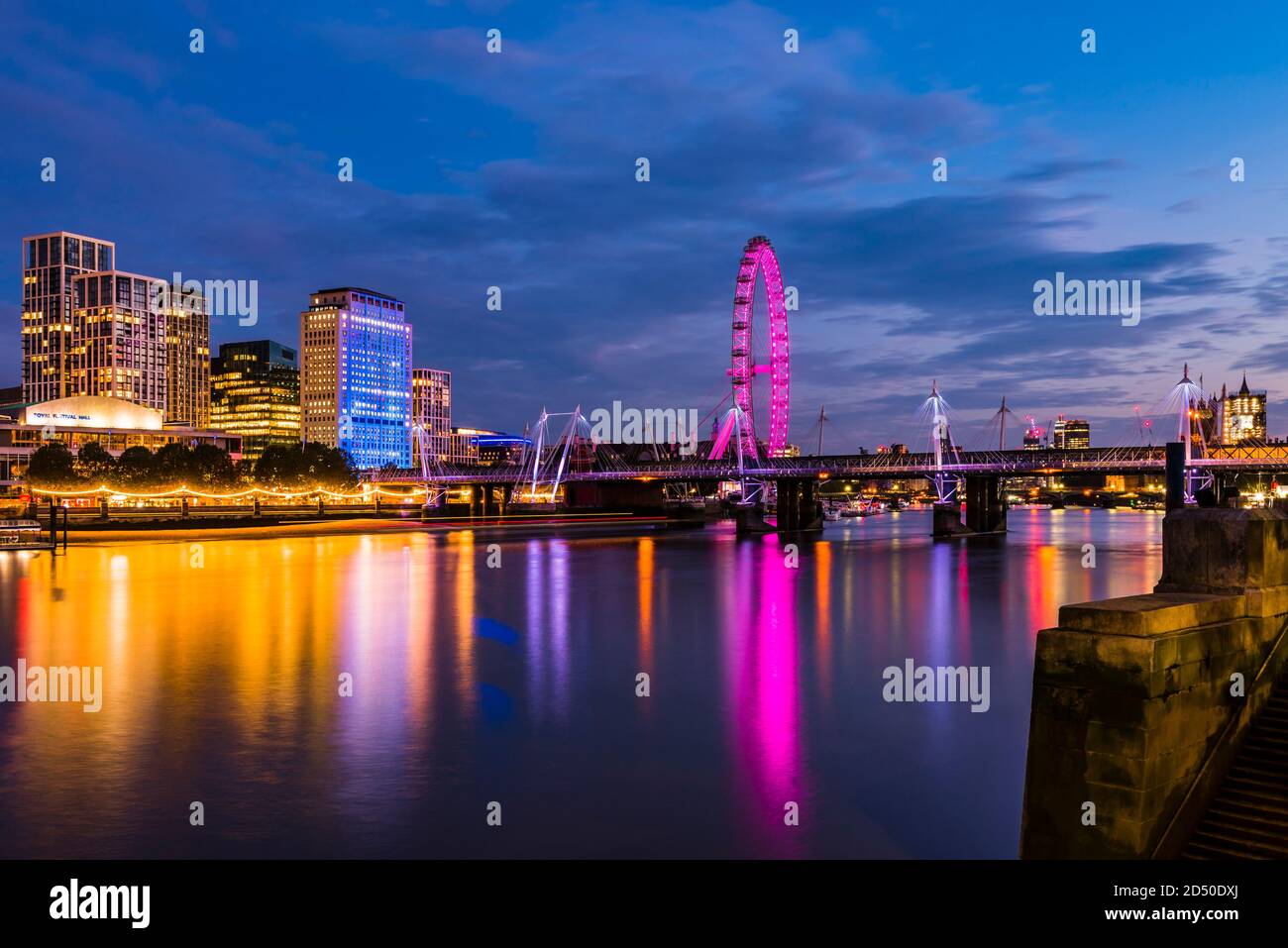 Coucher De Soleil Londres Eye Banque d