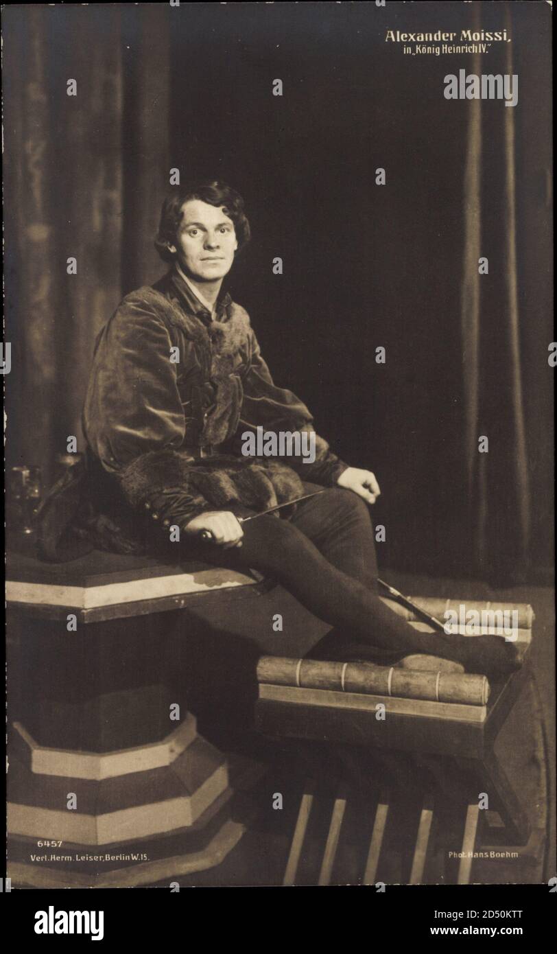 Schauspieler Alexander Moissi als König Heinrich IV | utilisation dans le monde entier Banque D'Images