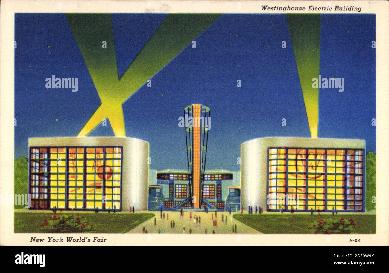 New York, World's Fair 1939, Weltausstellung, Westinghouse Electric Building | utilisation dans le monde entier Banque D'Images