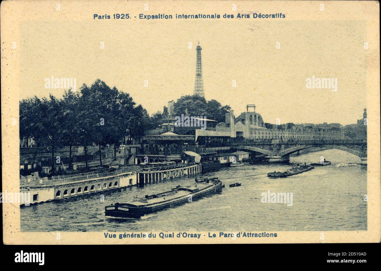 Paris, exposition interne des Arts Décoratifs, Quai d'Orsay, Parc d'attractions | utilisation dans le monde entier Banque D'Images