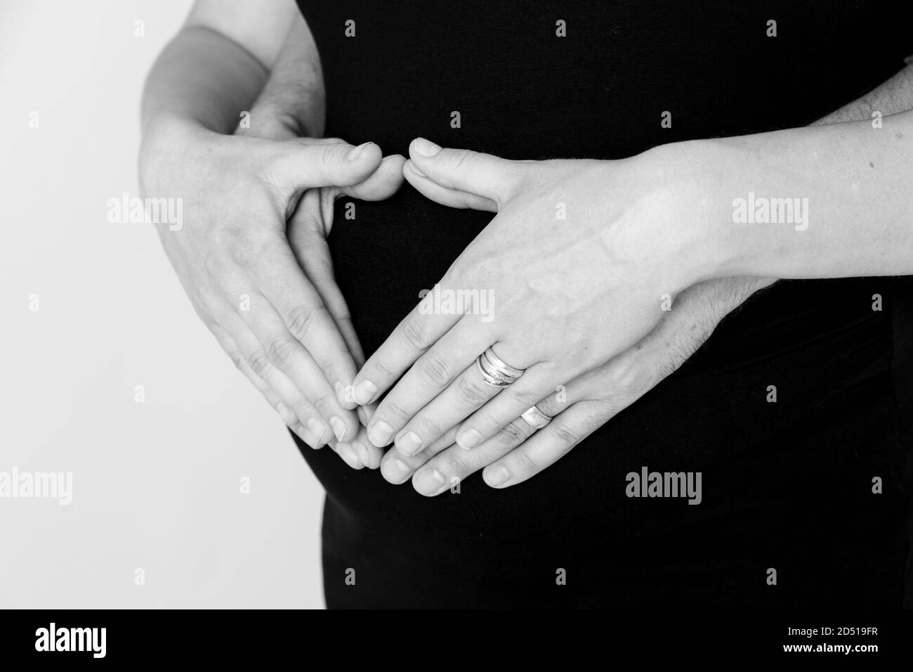 Coeur De La Main Banque D Images Noir Et Blanc Alamy