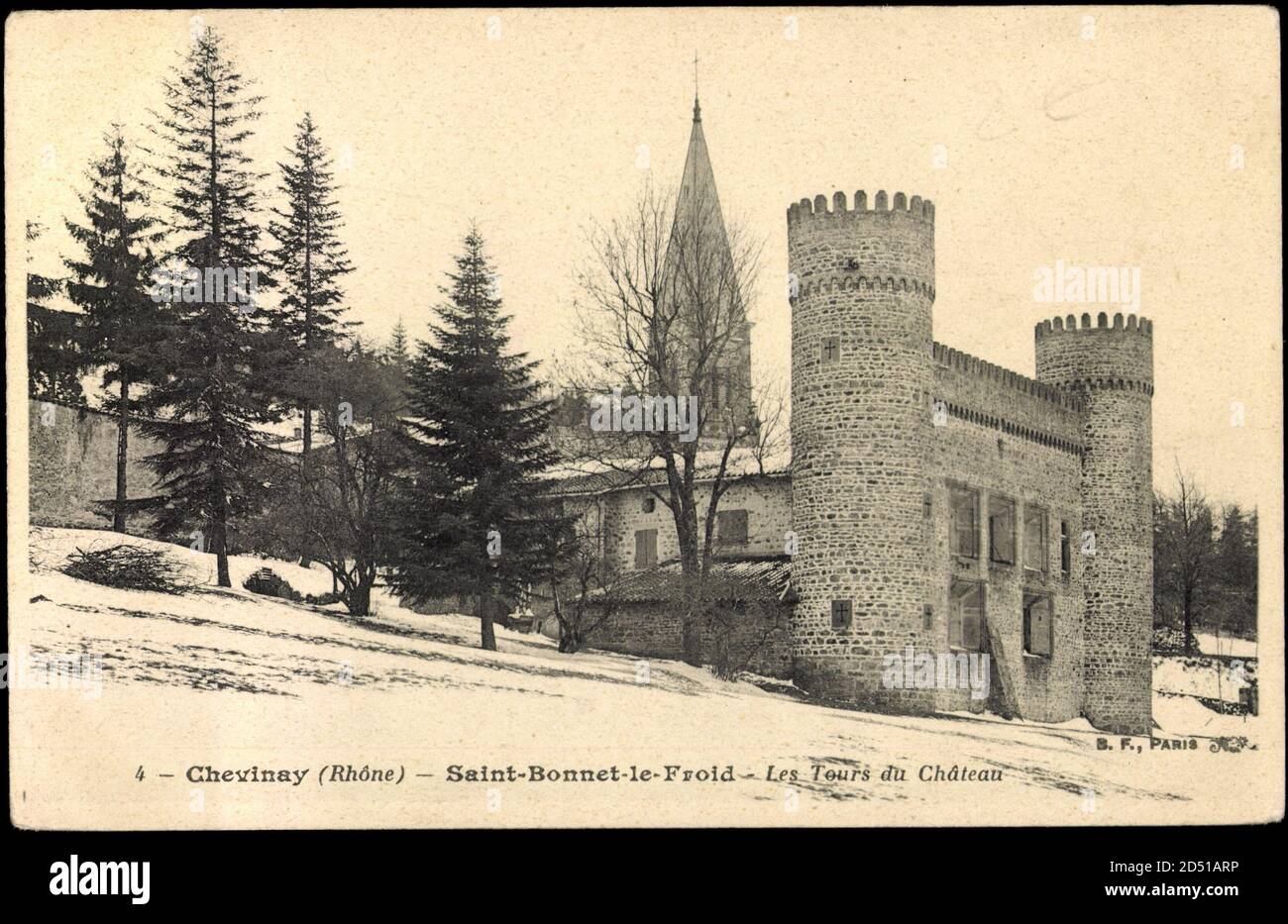 Chevinay CPA 69, Château Saint Bonnet le froid, Tours | utilisation dans le  monde entier Photo Stock - Alamy