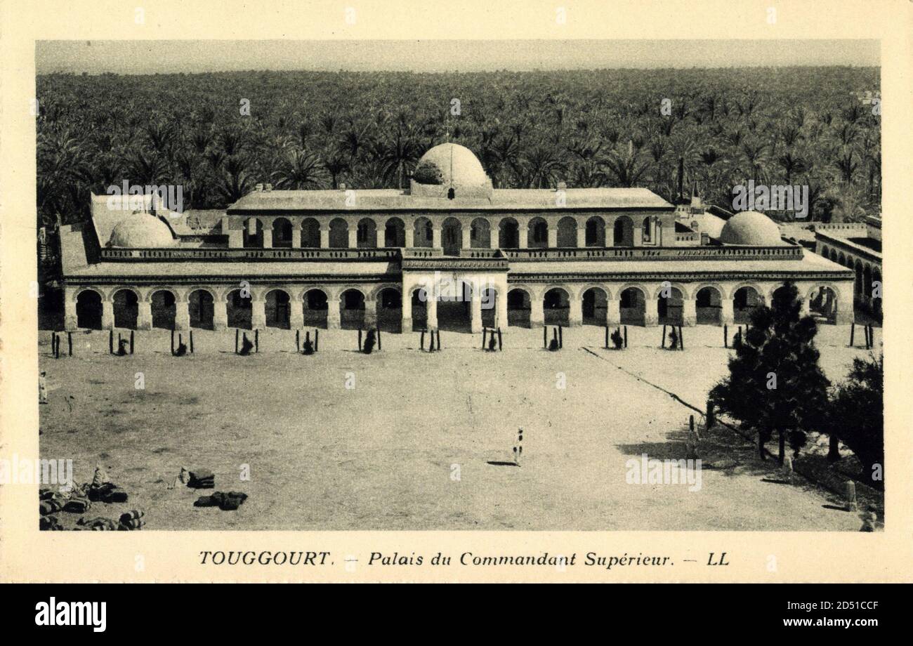 Touggourt Algerien, Palais du Commandant supérieur | utilisation dans le monde entier Banque D'Images