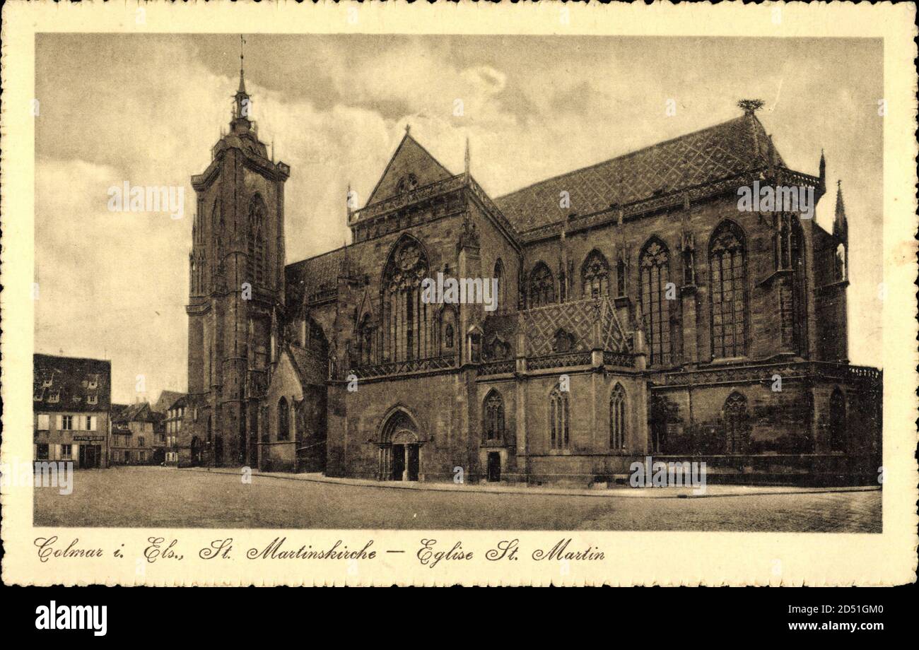 Colmar Haut Rhin Elsaß, Saint-Martinskirche, Église Saint-Martin | utilisation dans le monde entier Banque D'Images