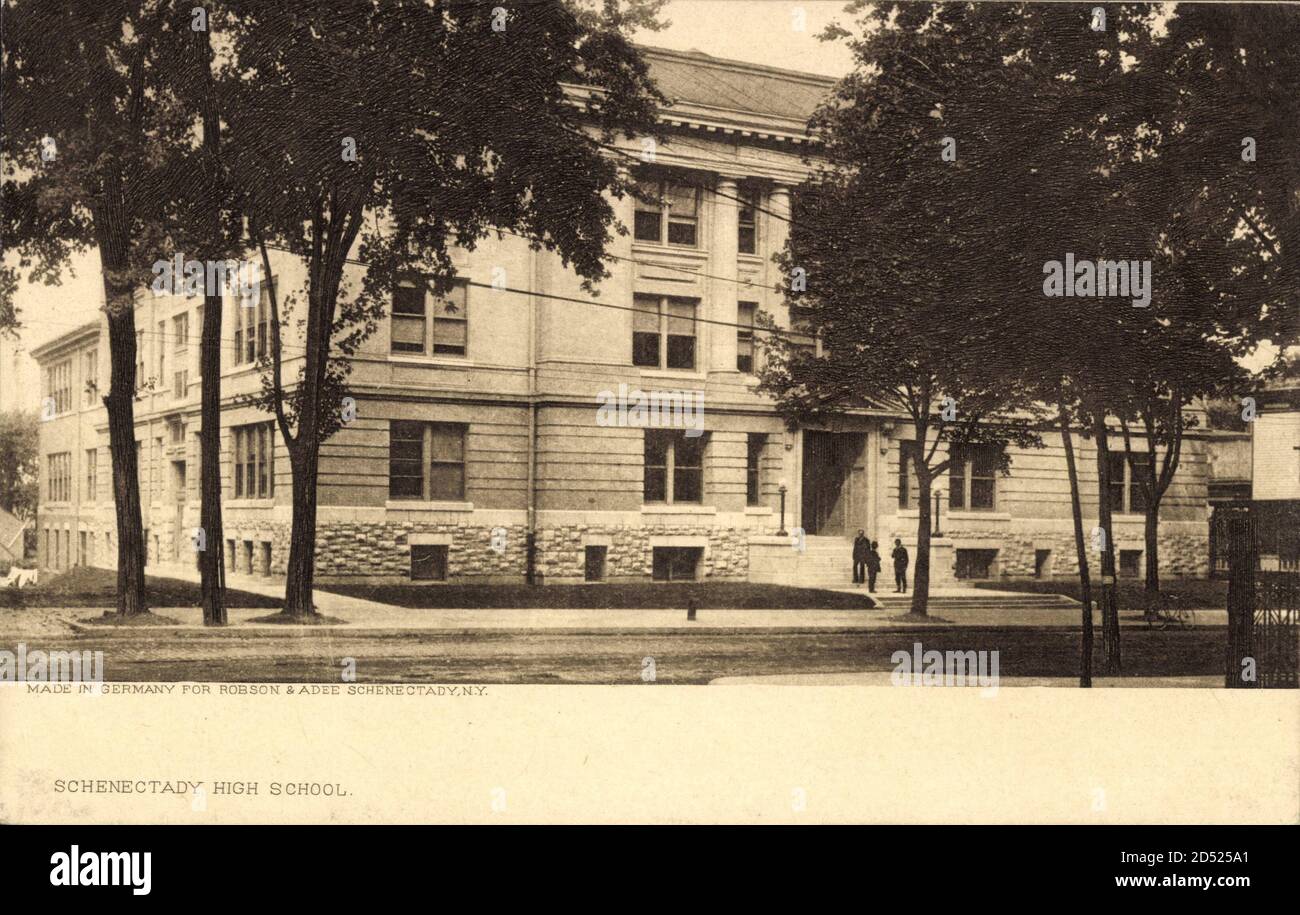 Schenectady New York USA, vue générale de l'école secondaire | utilisation dans le monde entier Banque D'Images