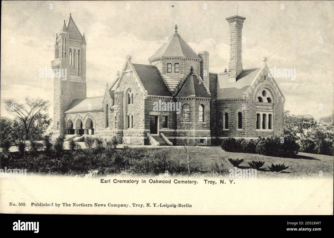 Troy New York, Earl Crematory dans le cimetière d'Oakwood | utilisation dans le monde entier Banque D'Images