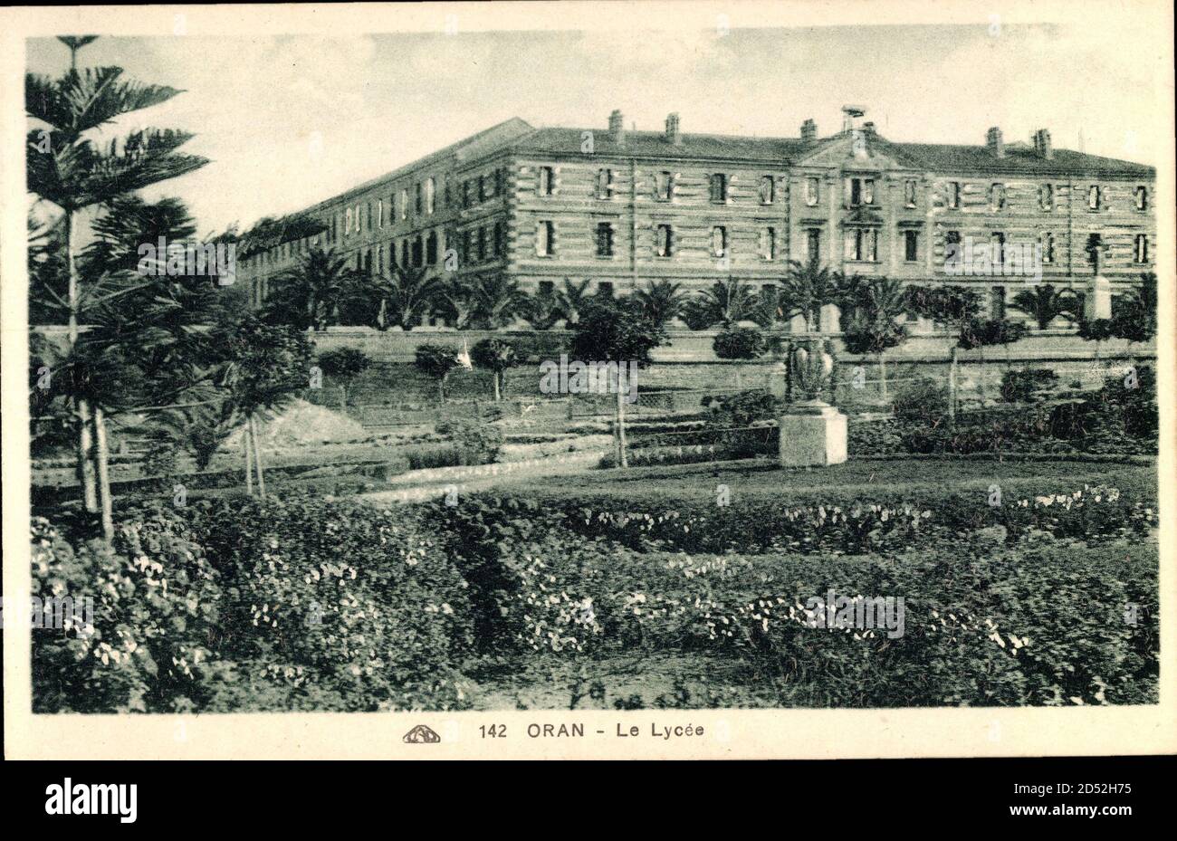 Oran Algerien, le Lycée, Blick vom Park auf die Hochschule | utilisation dans le monde entier Banque D'Images