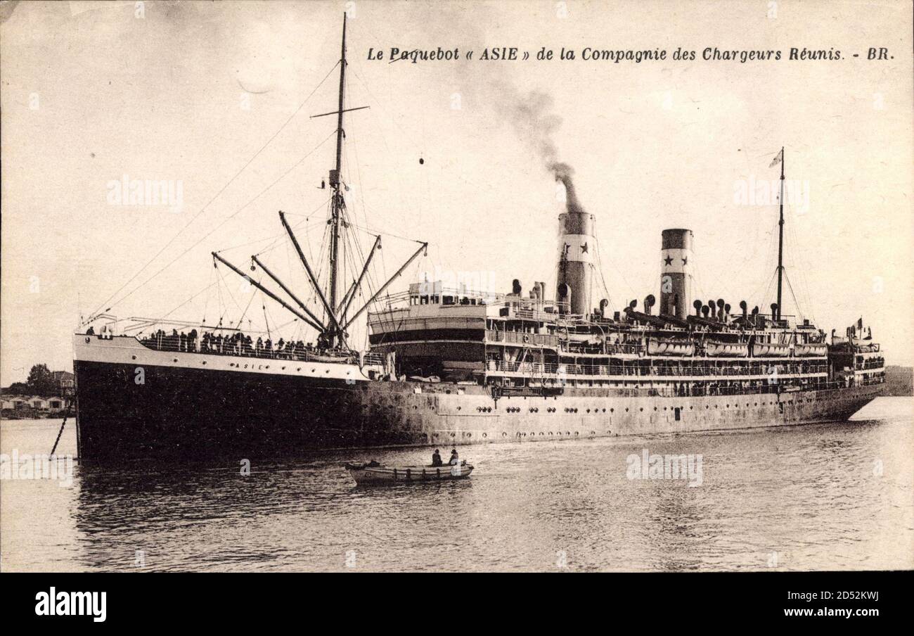 Archives maritimes: Paquebot Tchad des Chargeurs réunis, navire-hôpital