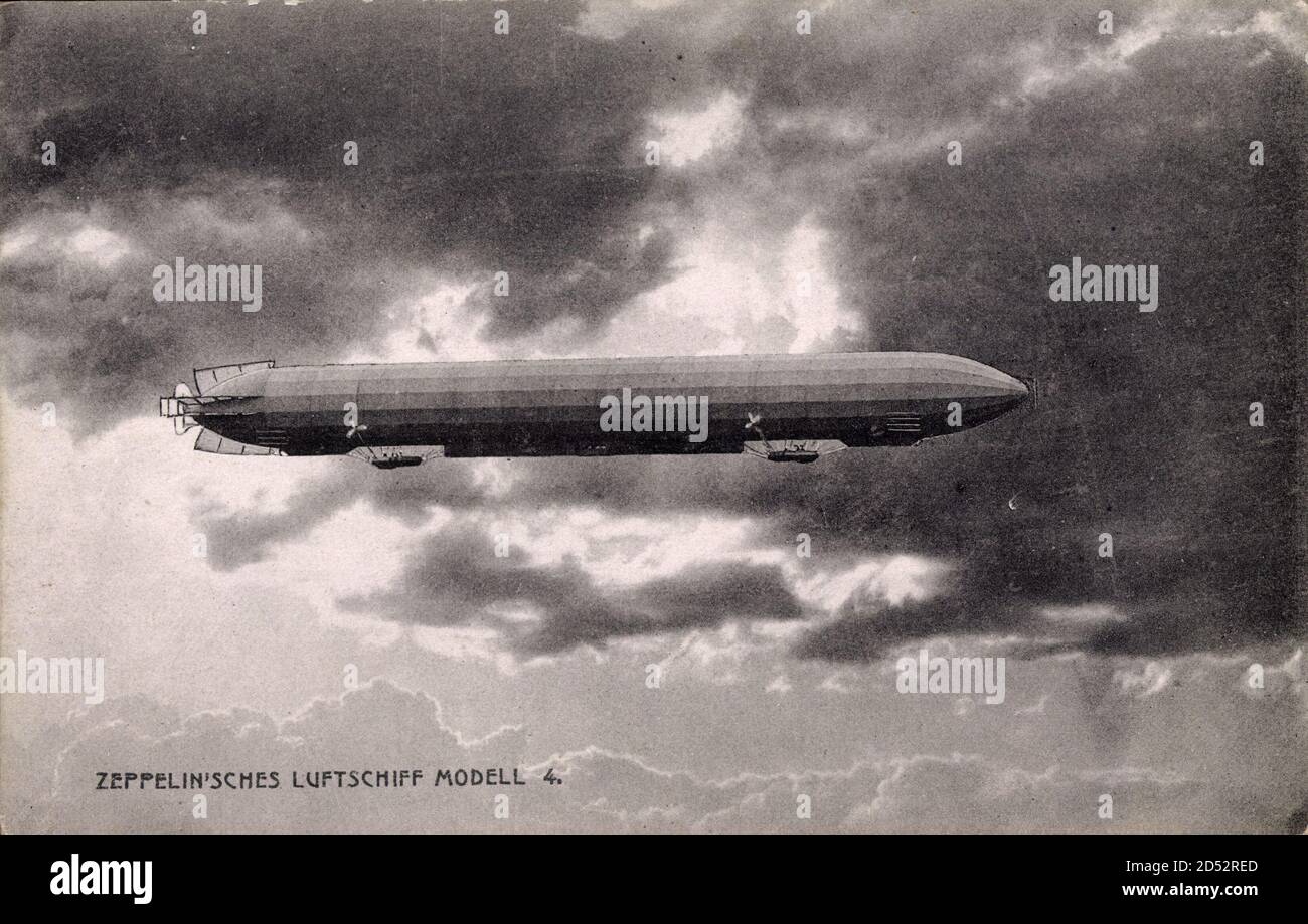 Zeppelin'sches Luftschiff Modell 4, Starrluftschiff, Zeppelin | utilisation dans le monde entier Banque D'Images