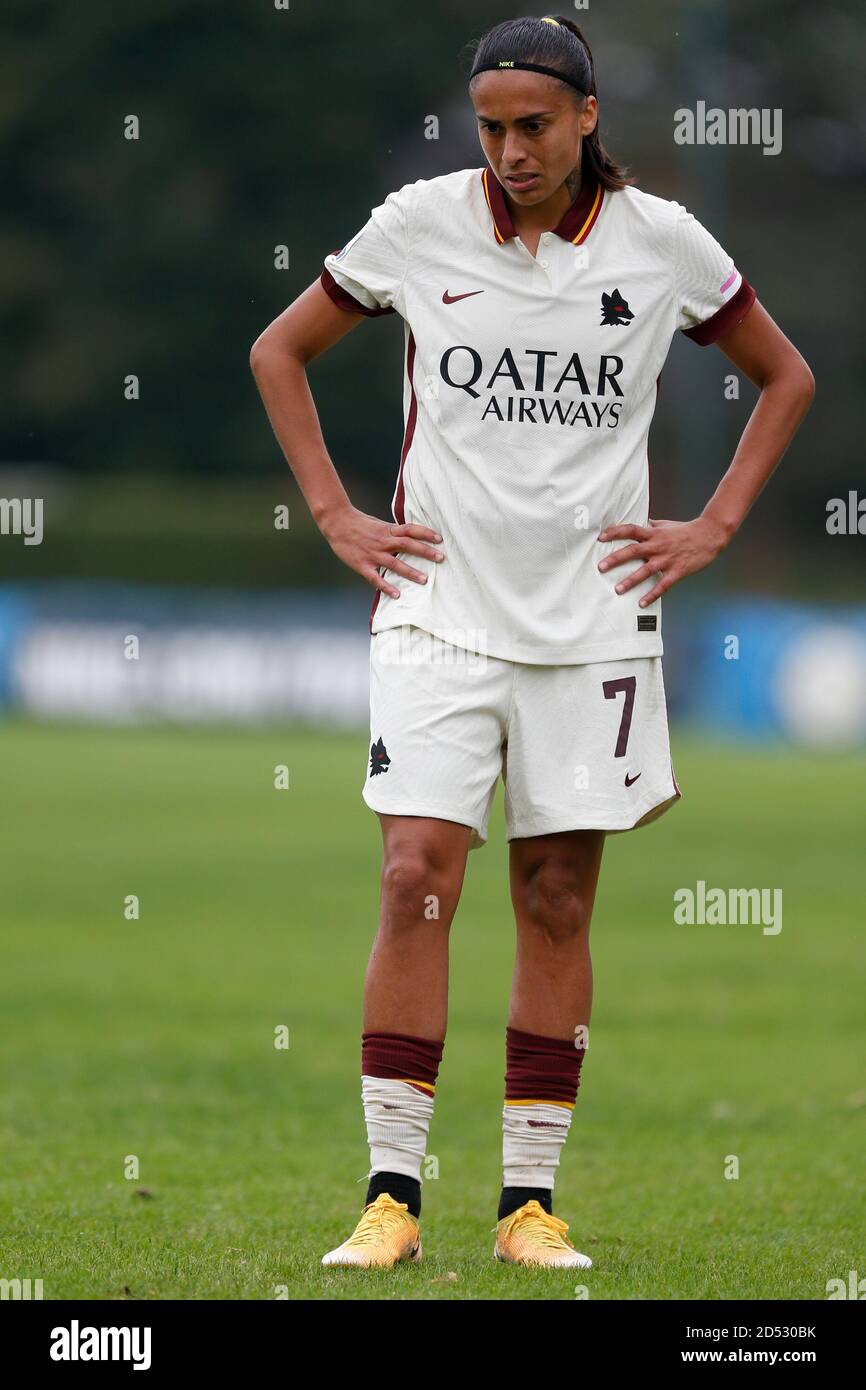 Milan, Italie. 11 octobre 2020. Milan, Italie, 11 octobre 2020, Andressa Alves Da Silva (EN tant que Roma) pendant FC Internazionale vs AS Roma - Championnat italien de football série A Women - Credit: LM/Francesco Scaccianoce Credit: Francesco Scaccianoce/LPS/ZUMA Wire/Alay Live News Banque D'Images