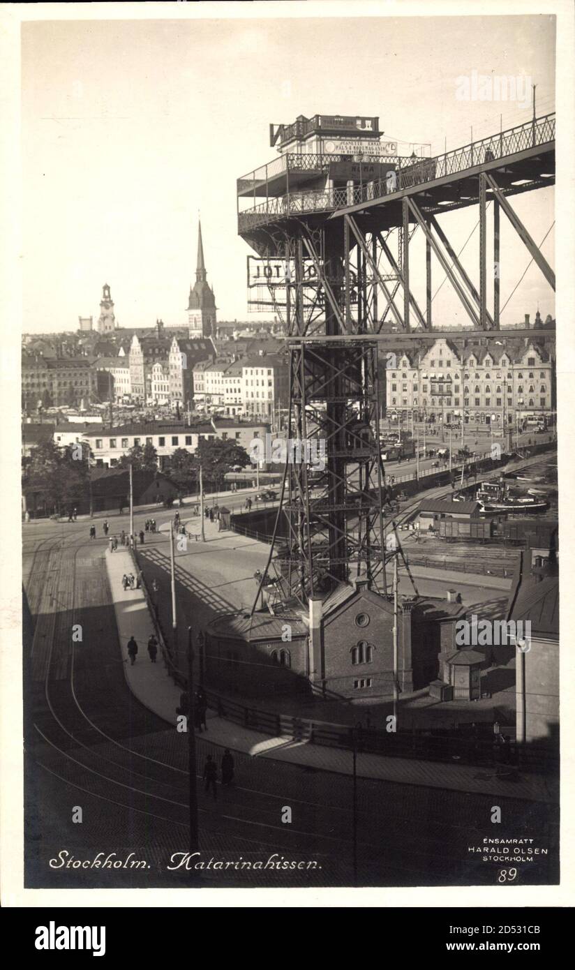 Stockholm Schweden, Katarinahissen, Aufzug, Blick von oben | utilisation dans le monde entier Banque D'Images